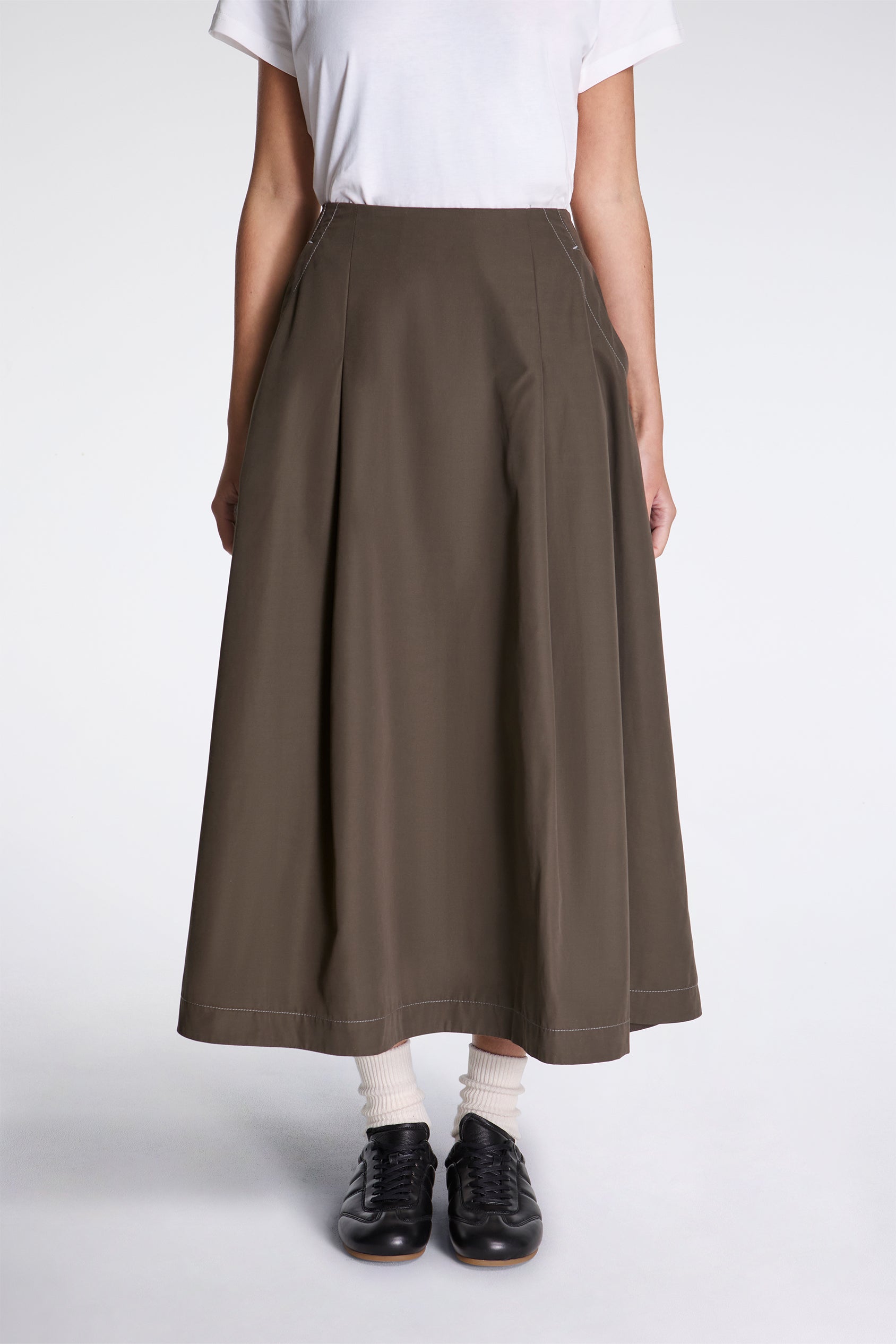 High Count Cloth Skirt L.Khaki