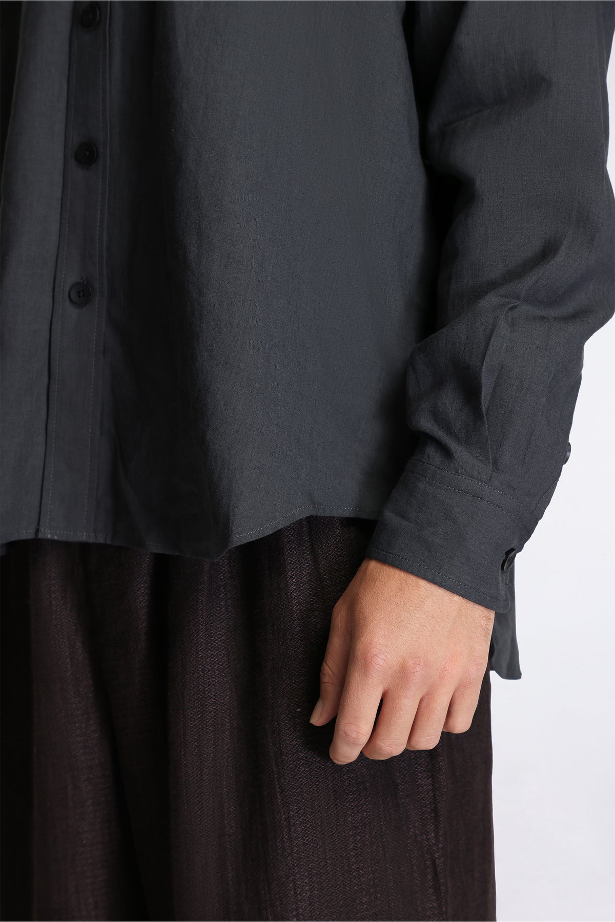 Easy Shirt Petrol Fine Linen Silk