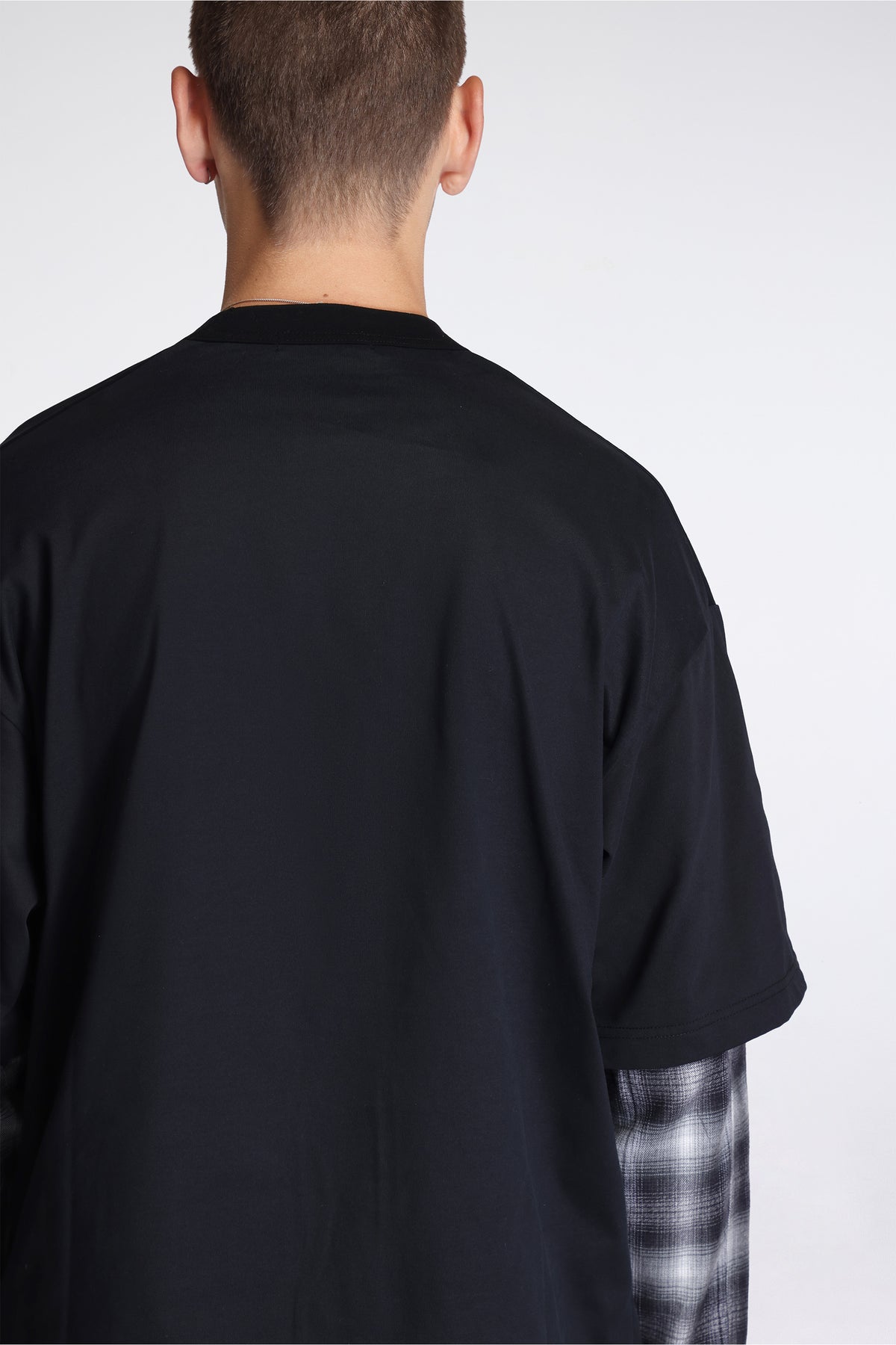 Layered T-Shirt Black/Check