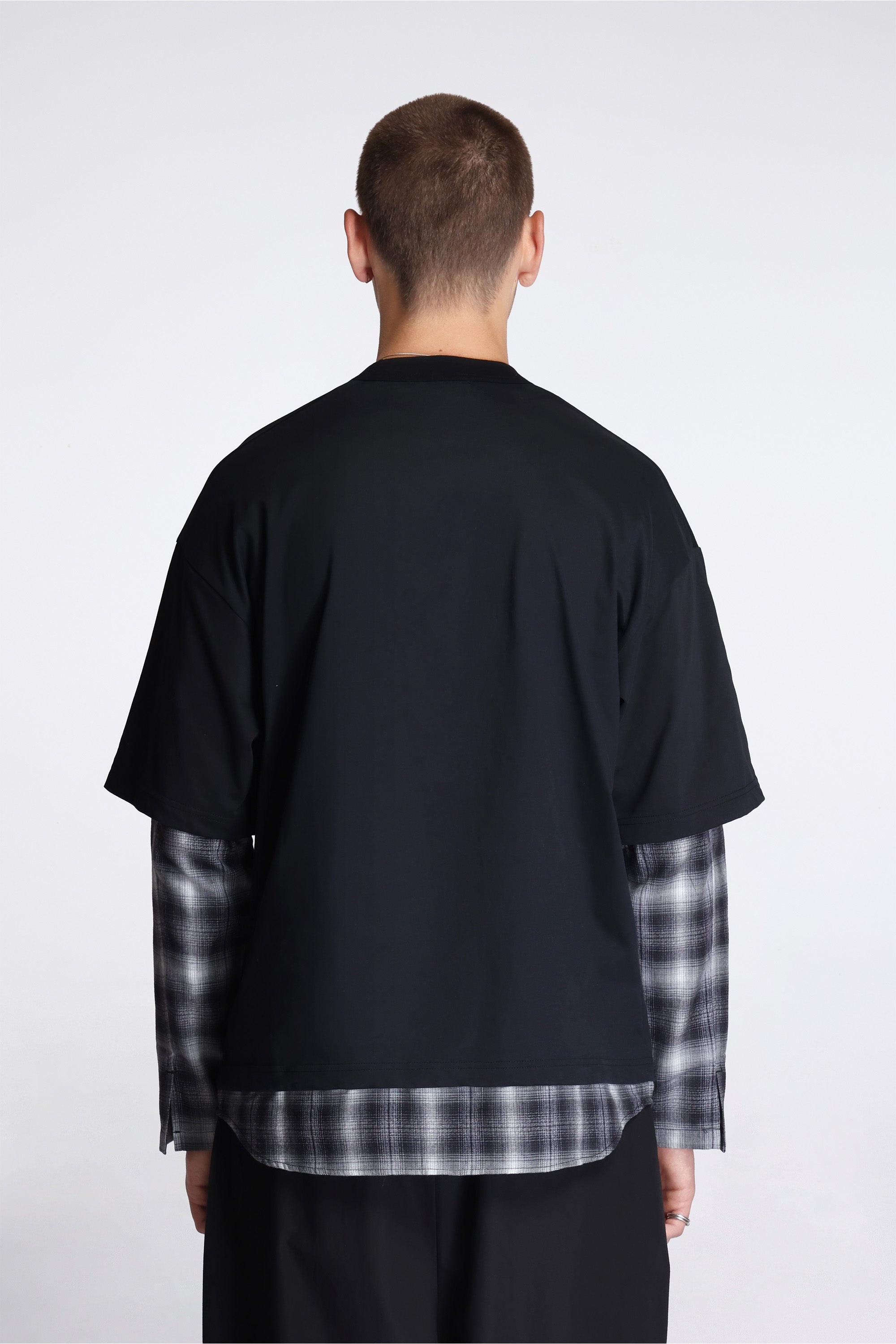 Layered T-Shirt Black/Check