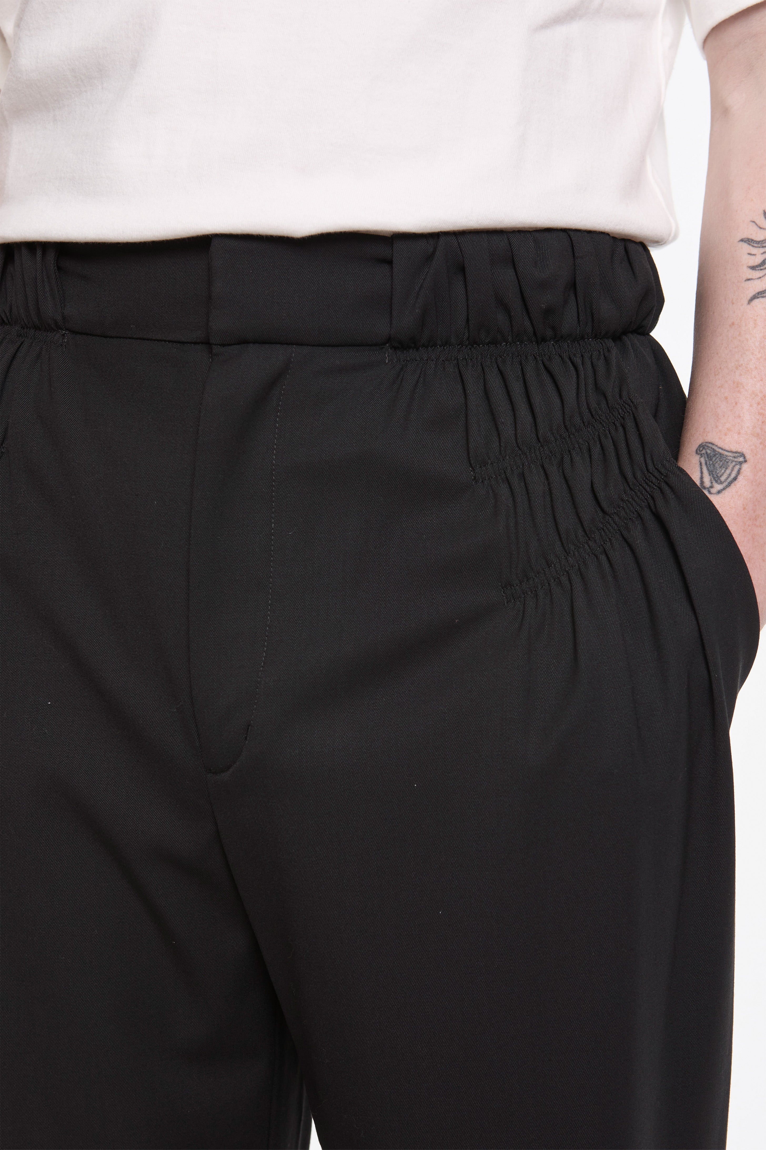 Minna Gathered Trouser Crow Black