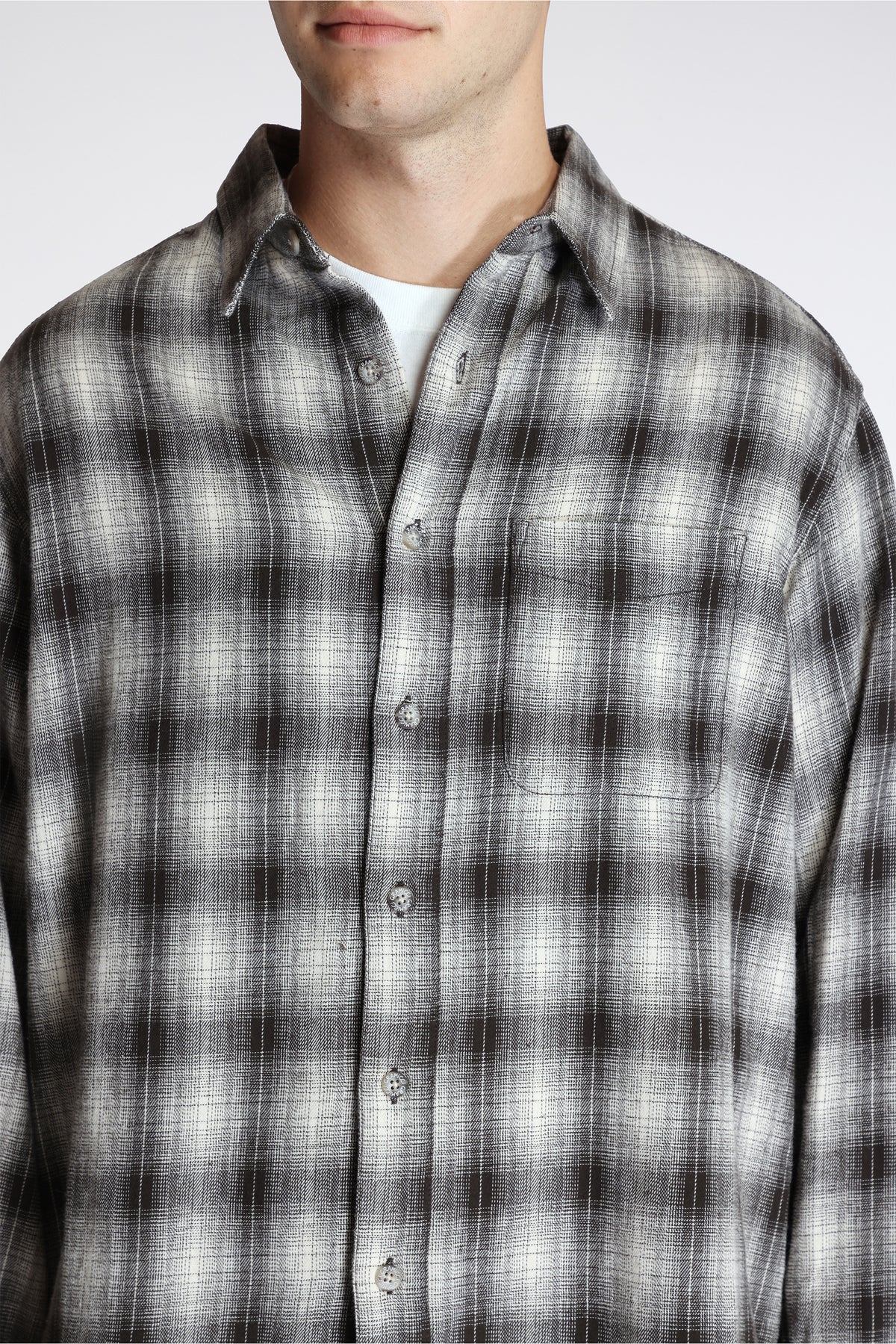 Piled Flannel Shirt Slate