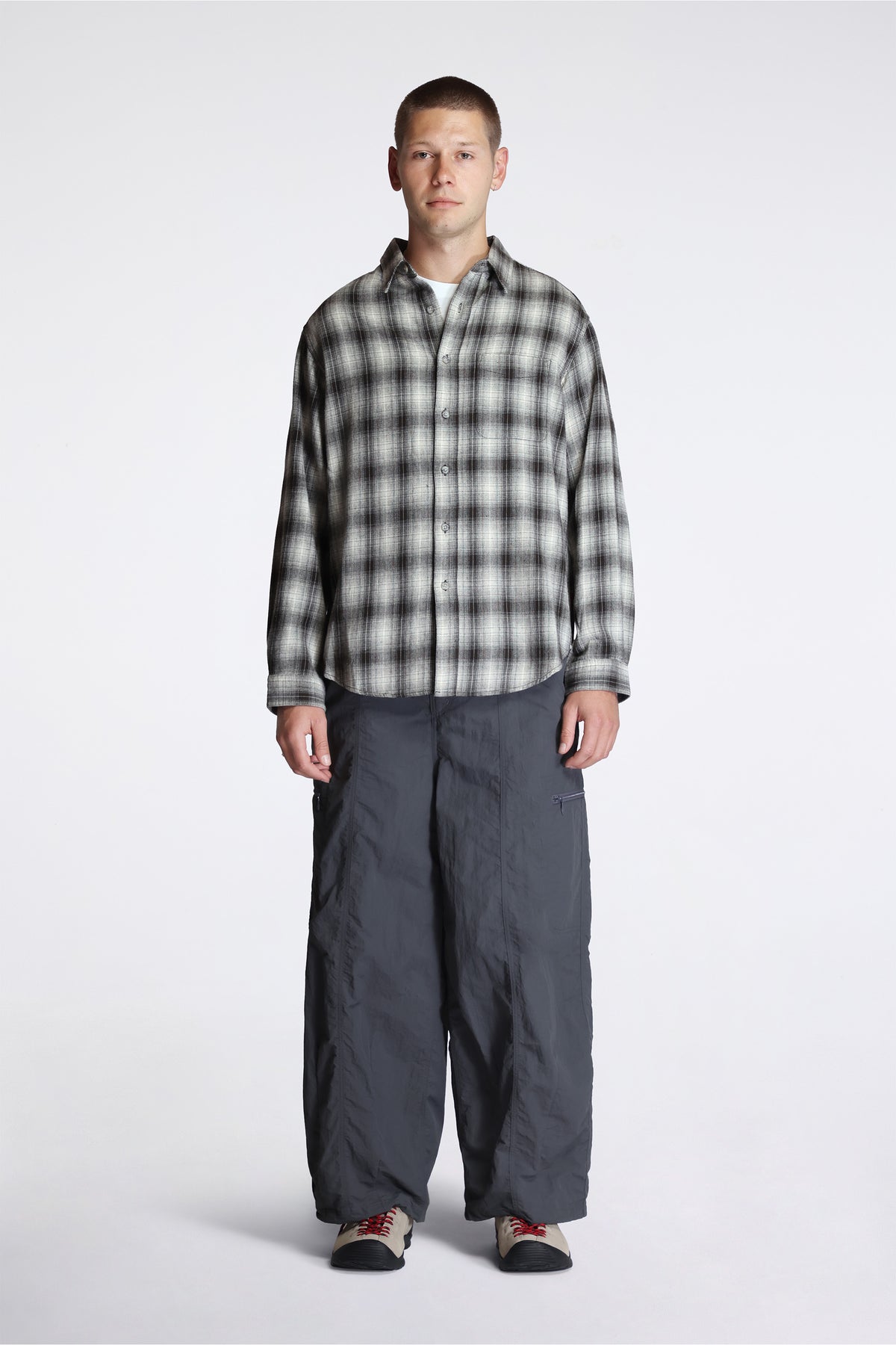 Piled Flannel Shirt Slate