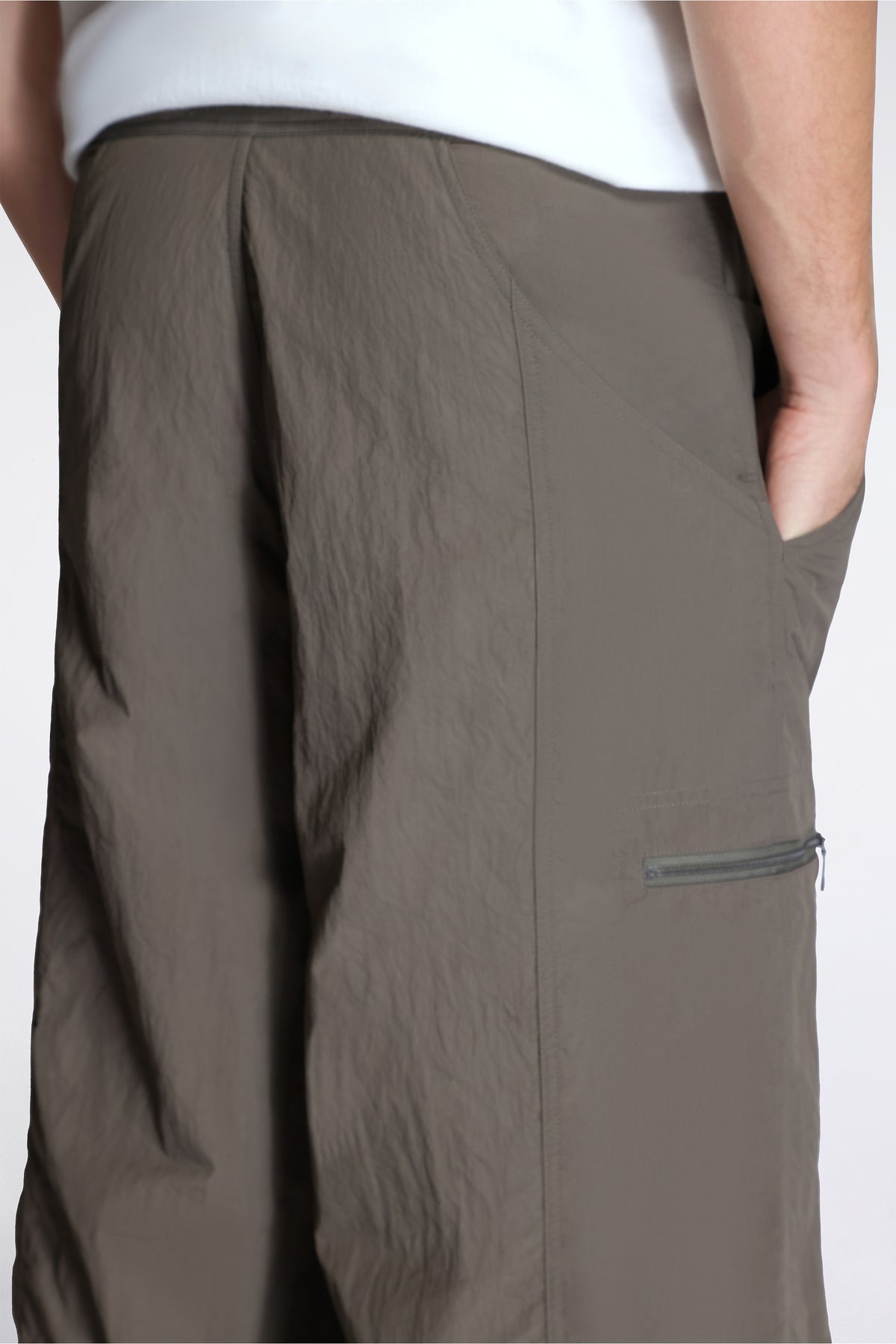 Nylon Loose Balloon Pant Burnt Olive