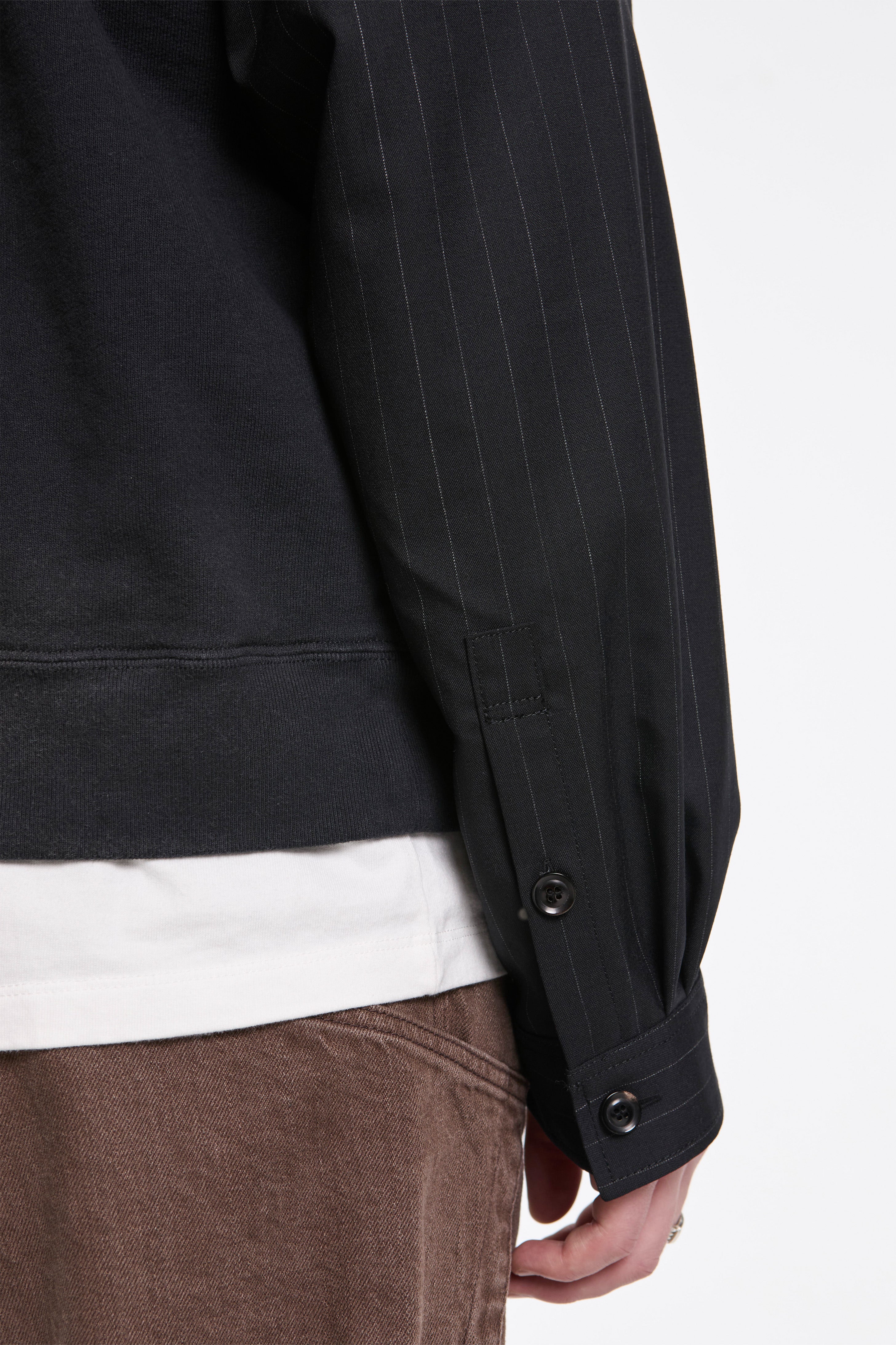 Combination Zip Hoodie Black