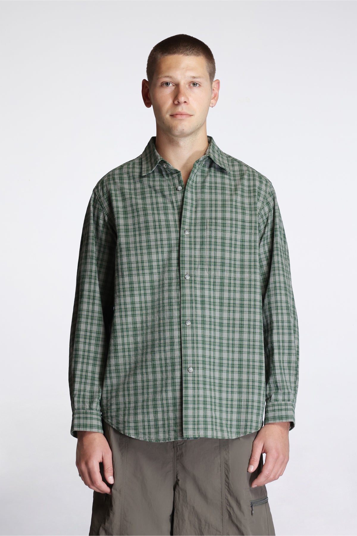 Heavy Weight Checkered Shirt Forest