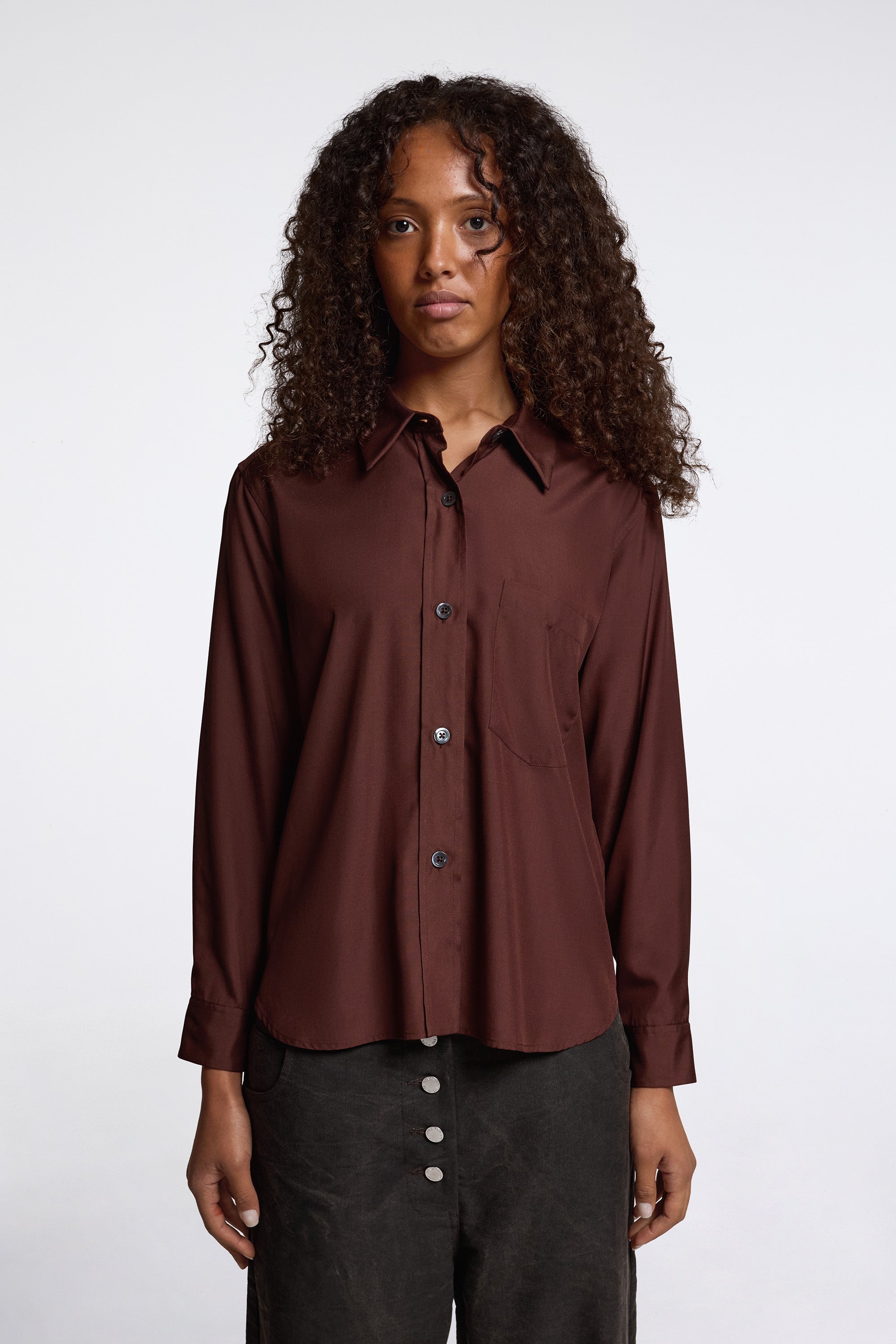 Simple Shirt Rich Brown
