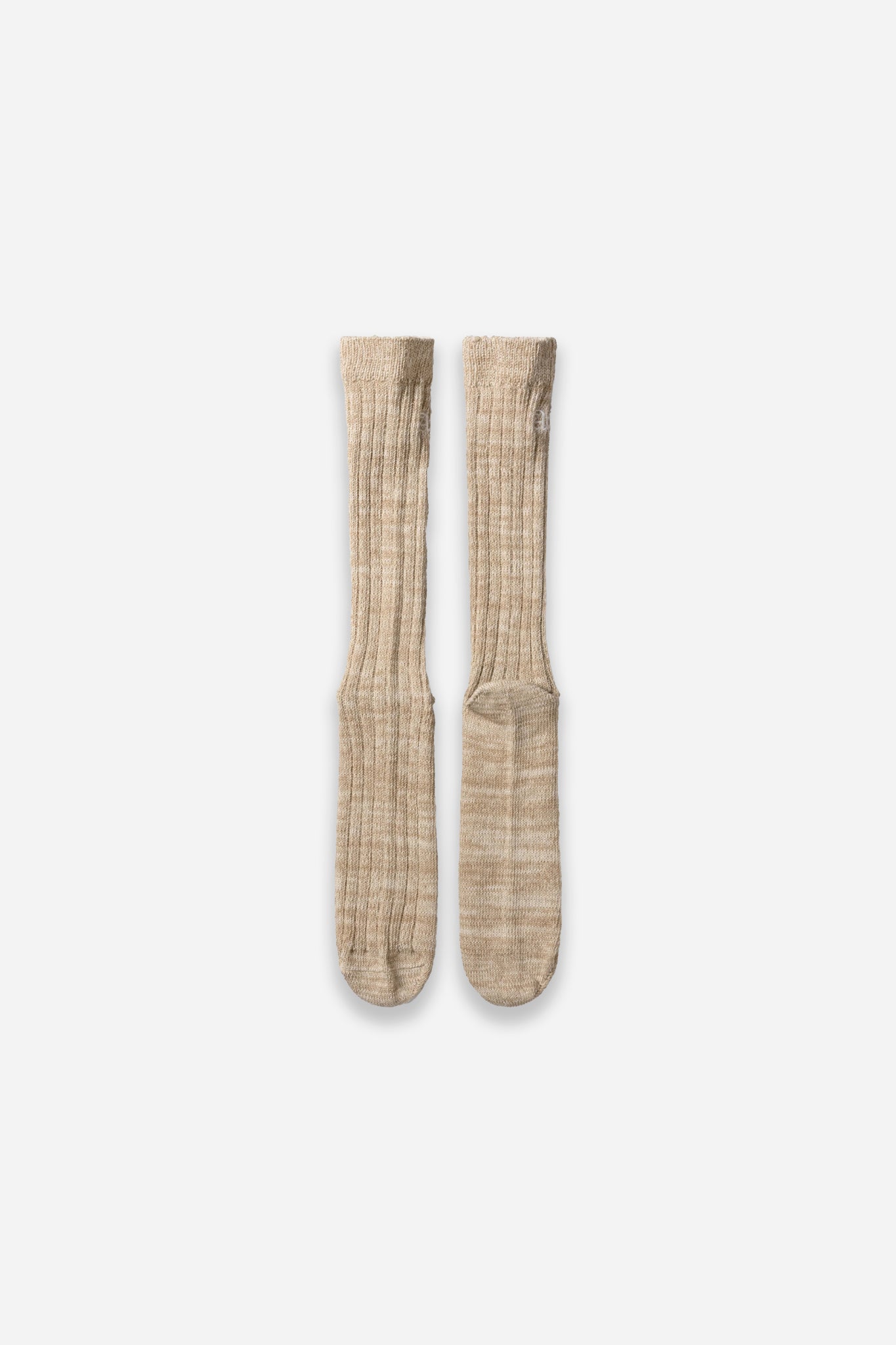 Premium Gothic Rib Sock Beige