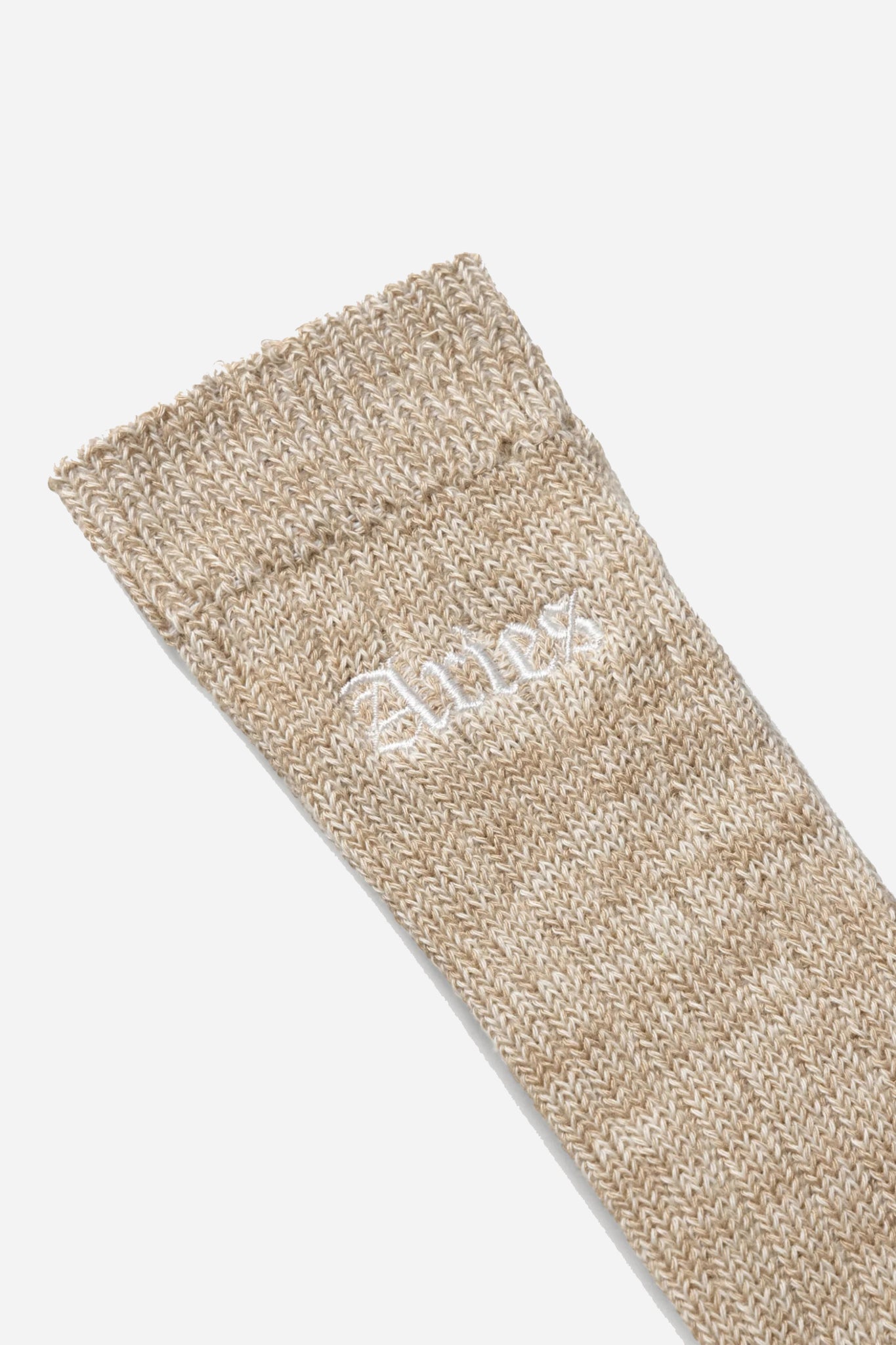 Premium Gothic Rib Sock Beige