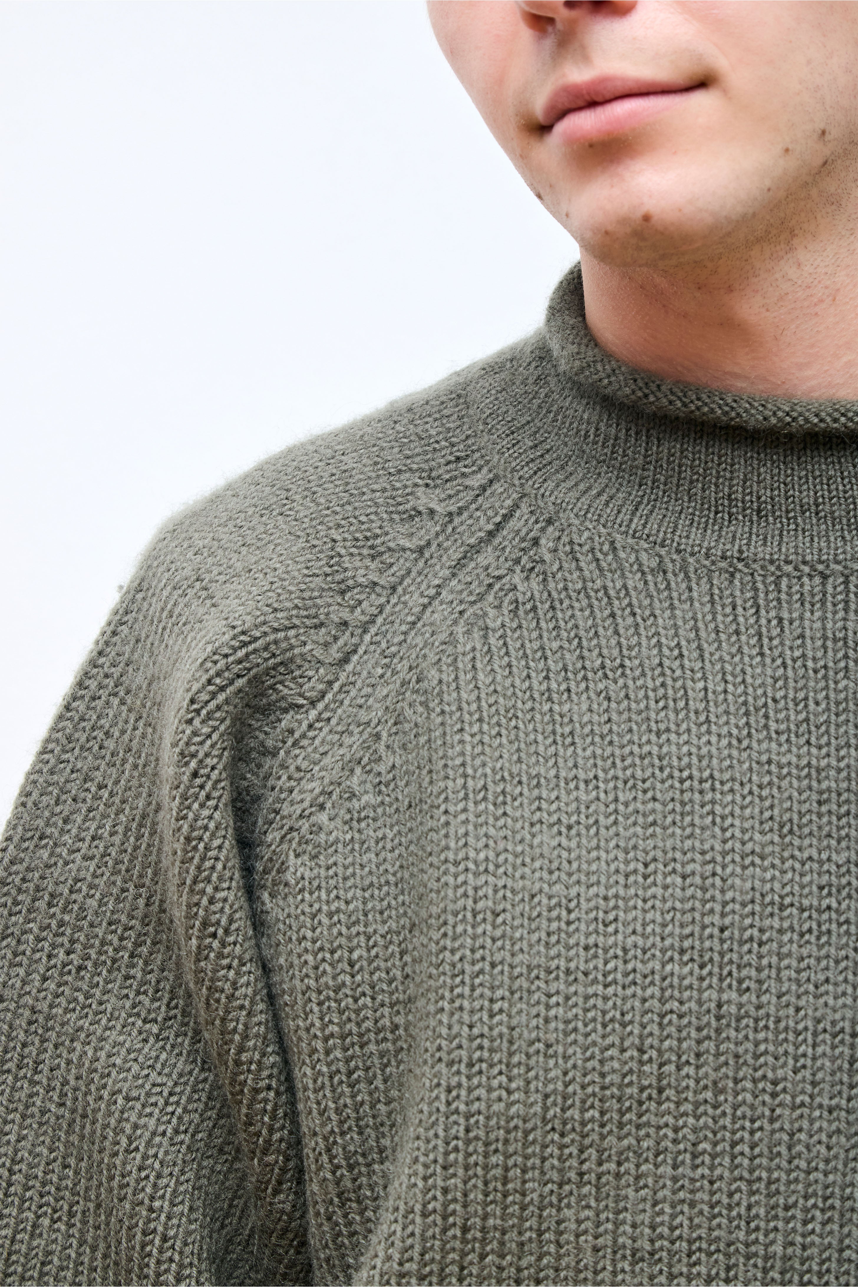 Adventurer Roll Neck Sweater Khaki