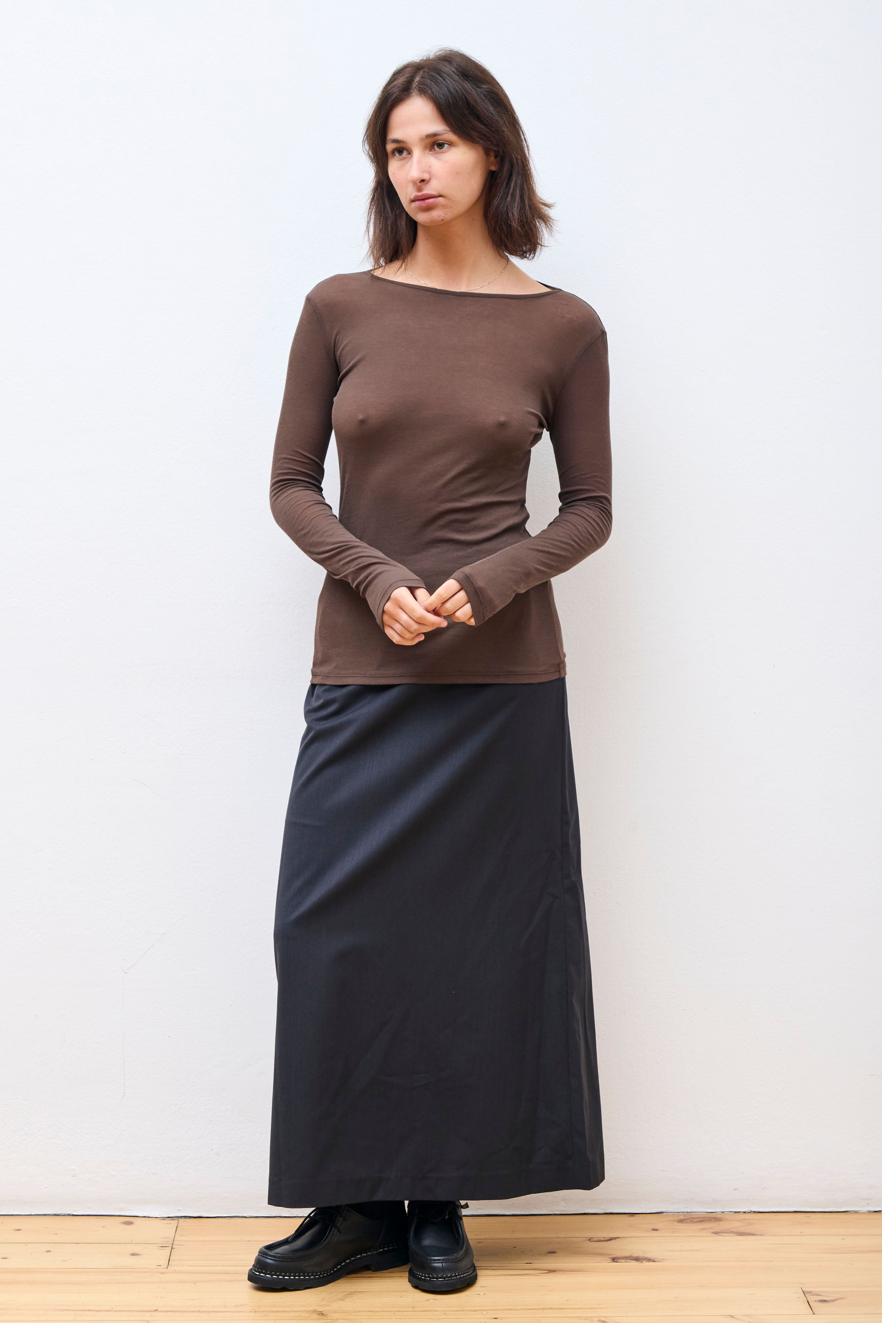 Round T-Shirt Brown