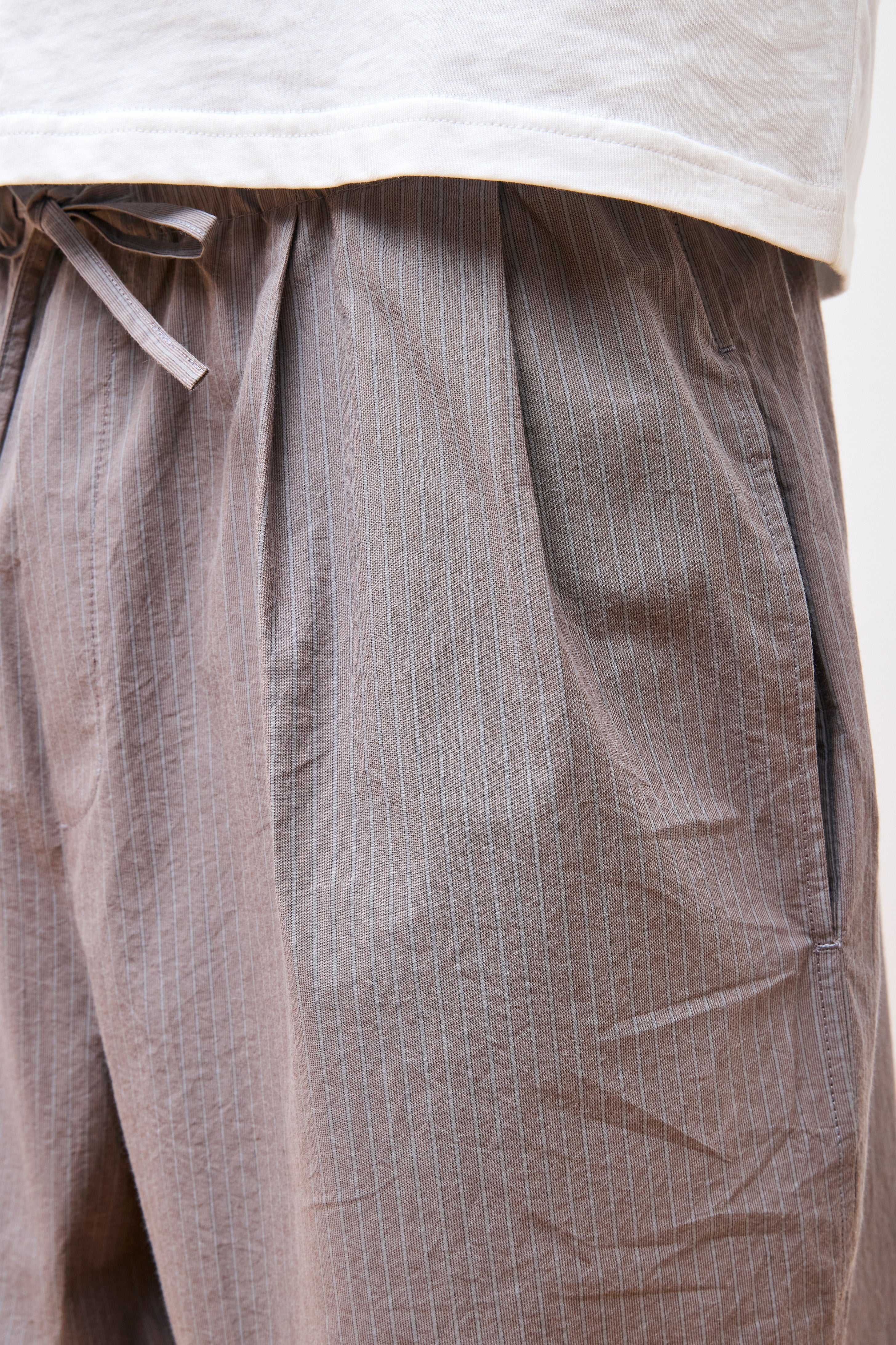 Stripe Banding Shorts Grey