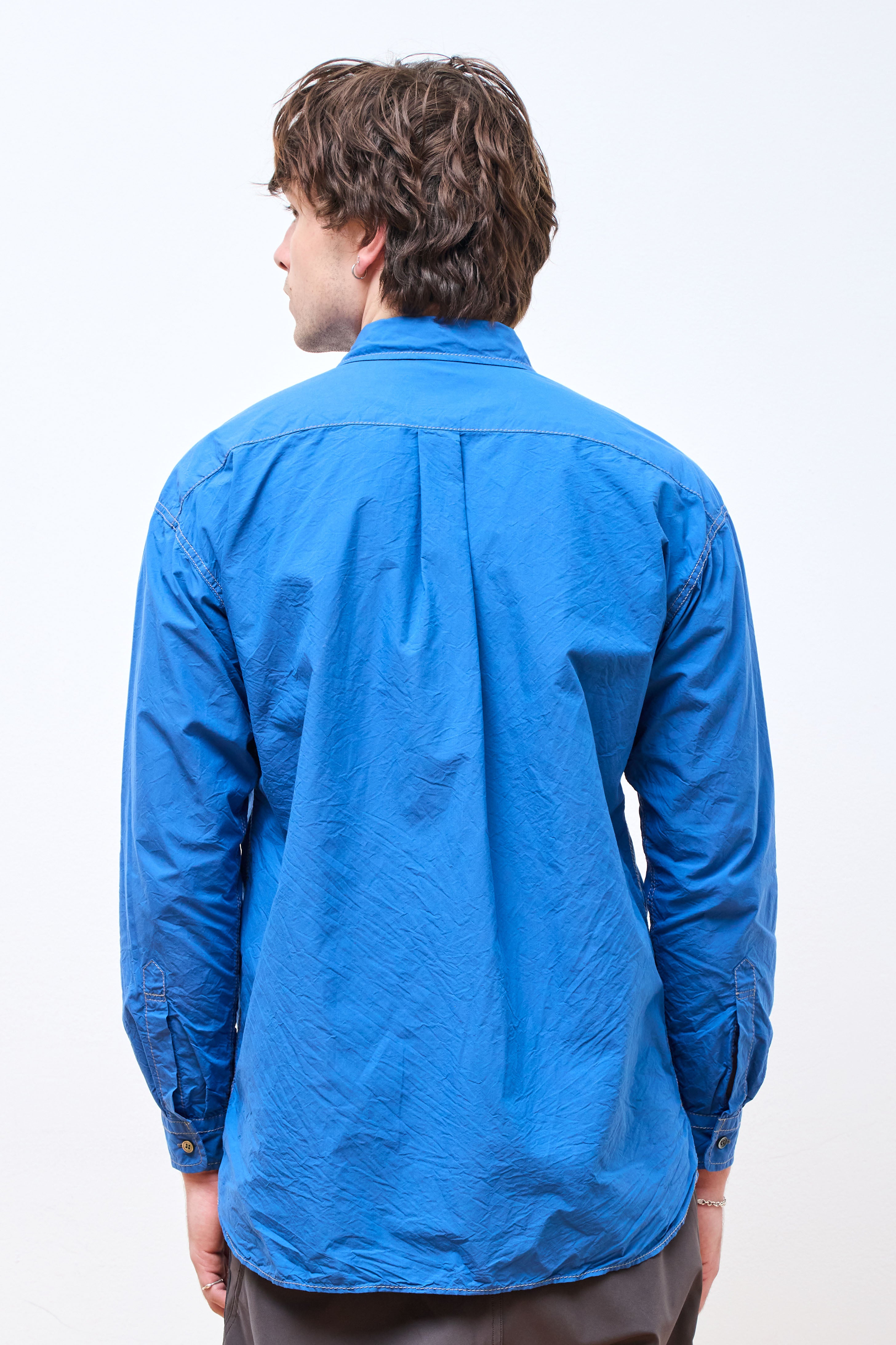 Cordura Typewriter LS Shirt Blue