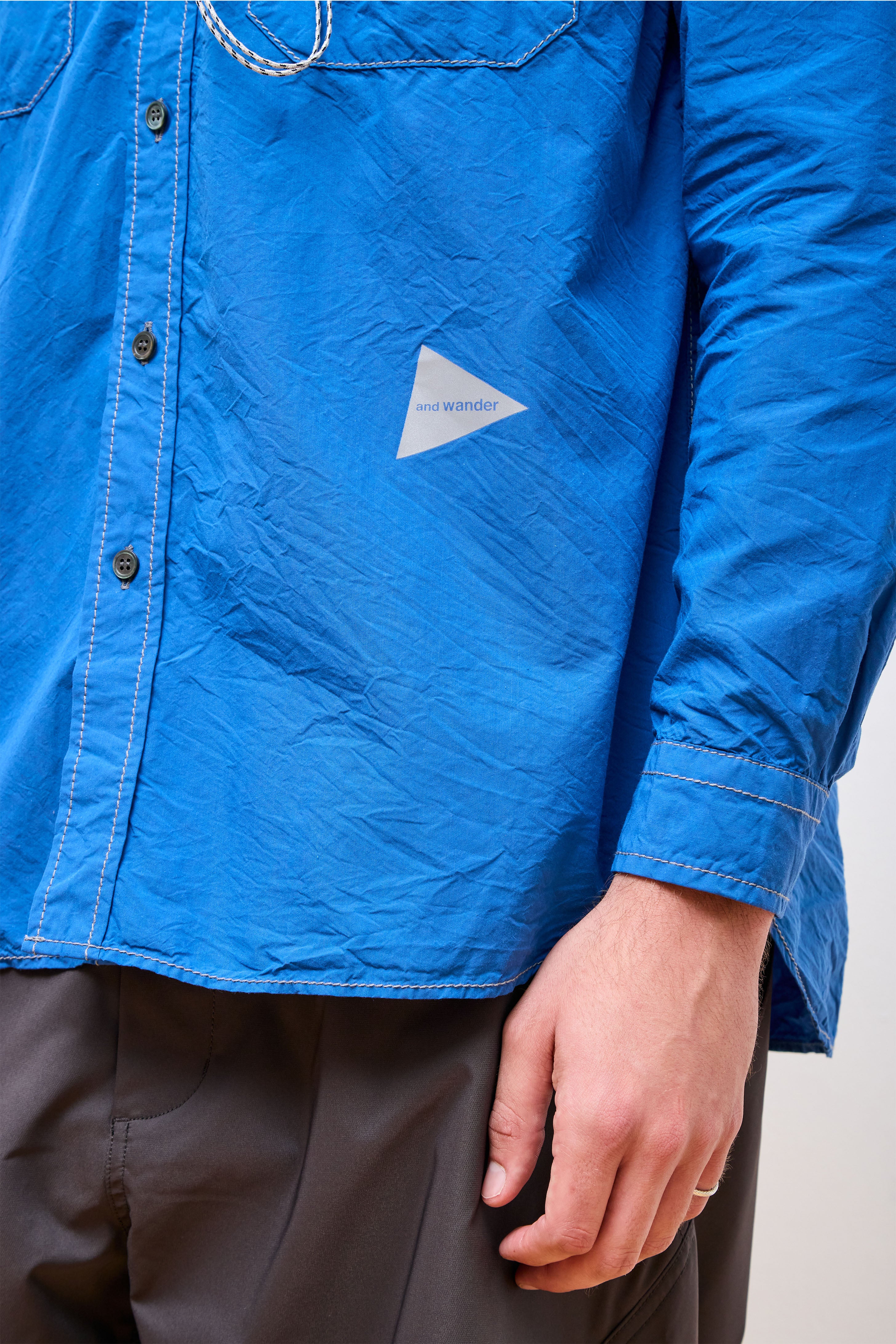 Cordura Typewriter LS Shirt Blue