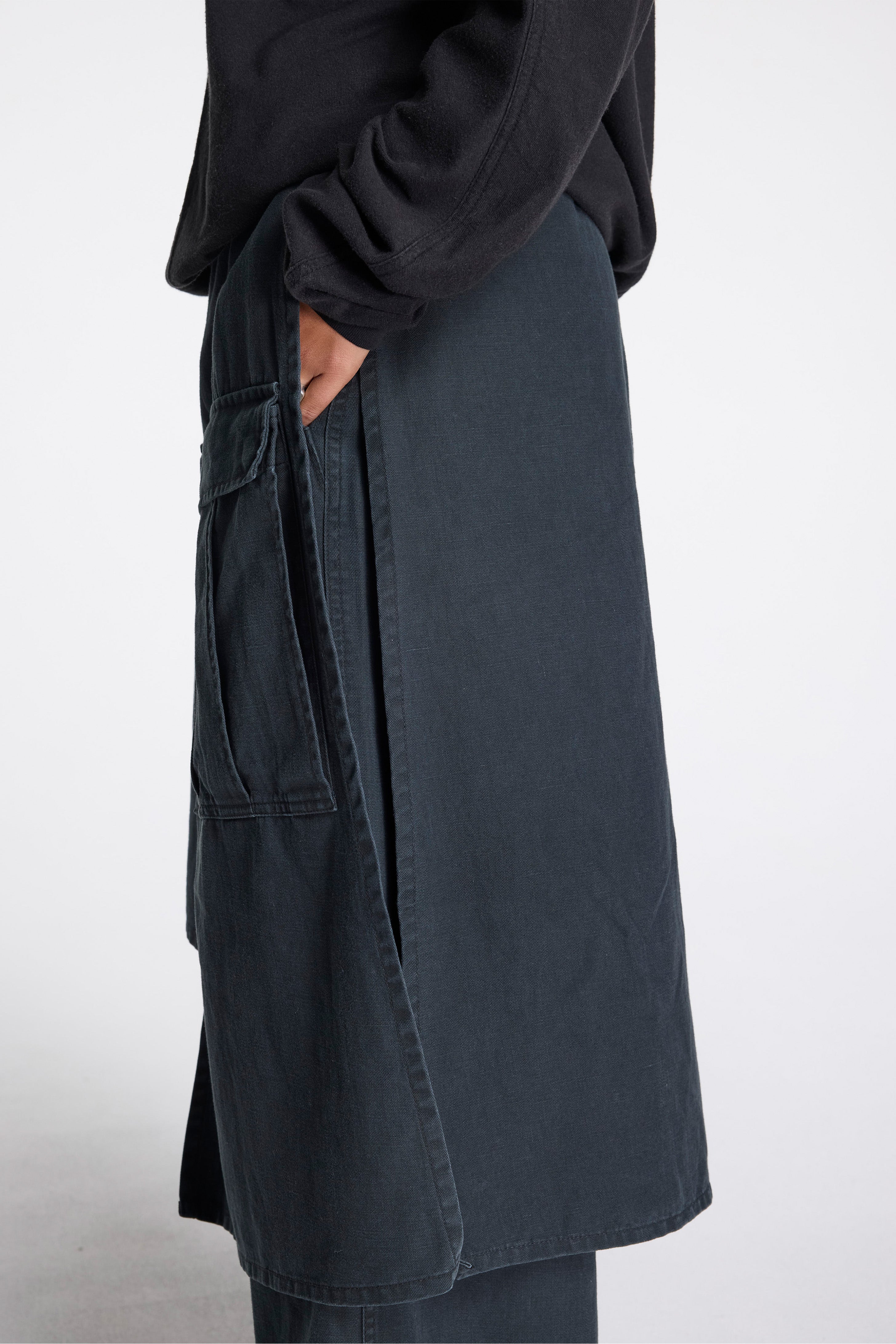 Asym Cargo Hakama Pants Black