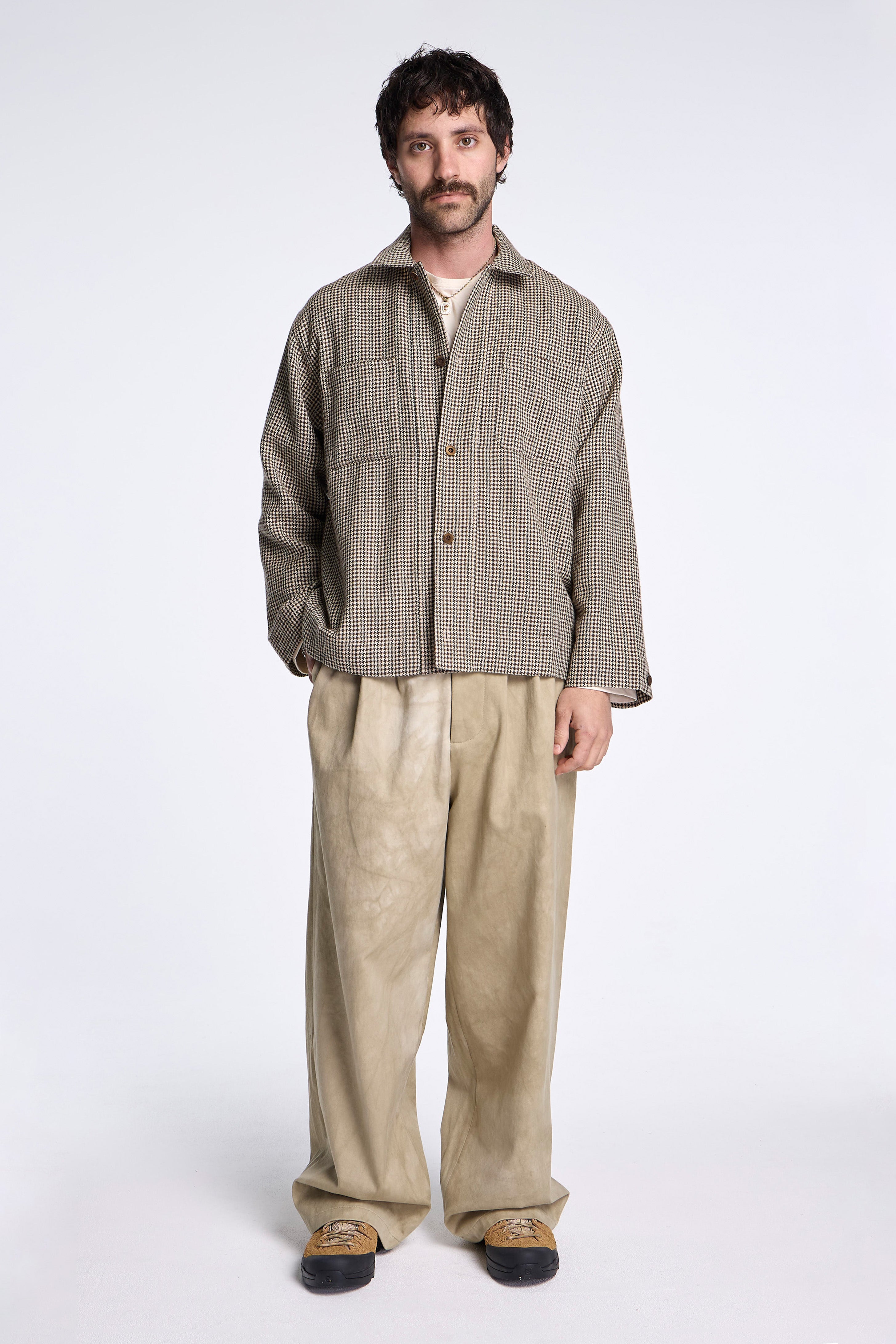 Boxy Shirt Natural/Carob