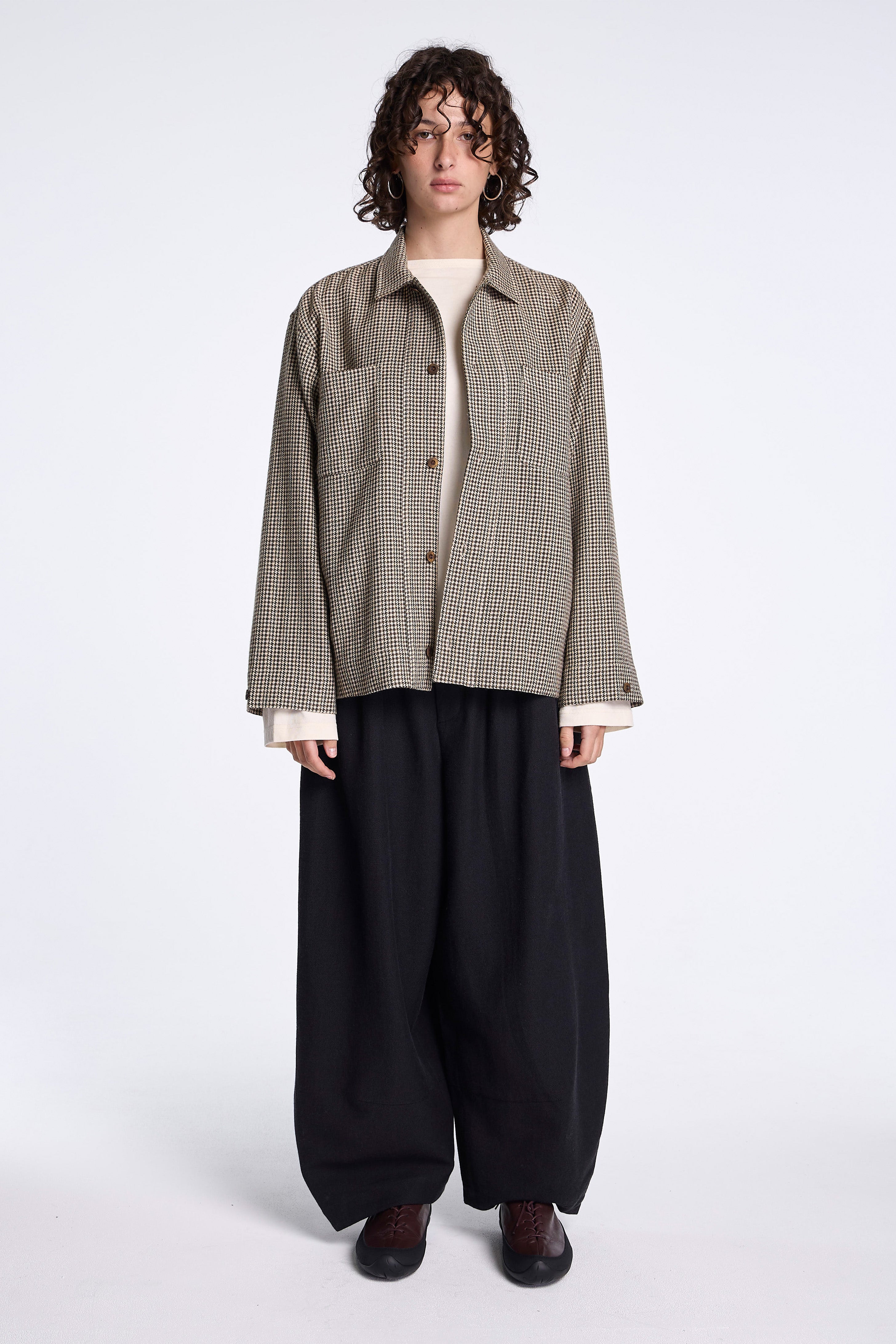 Boxy Shirt Natural/Carob