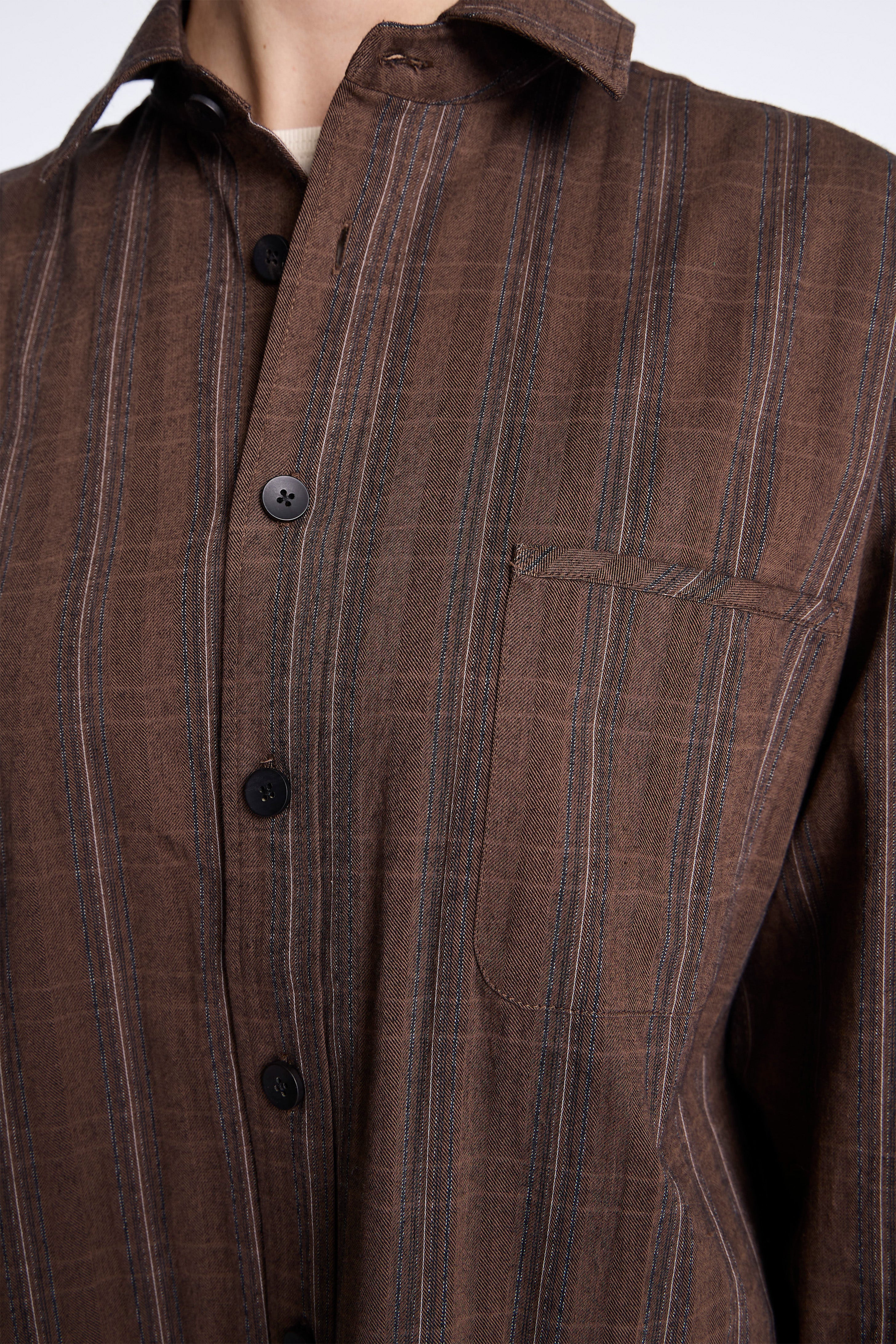 Easy Shirt Umber Stripe