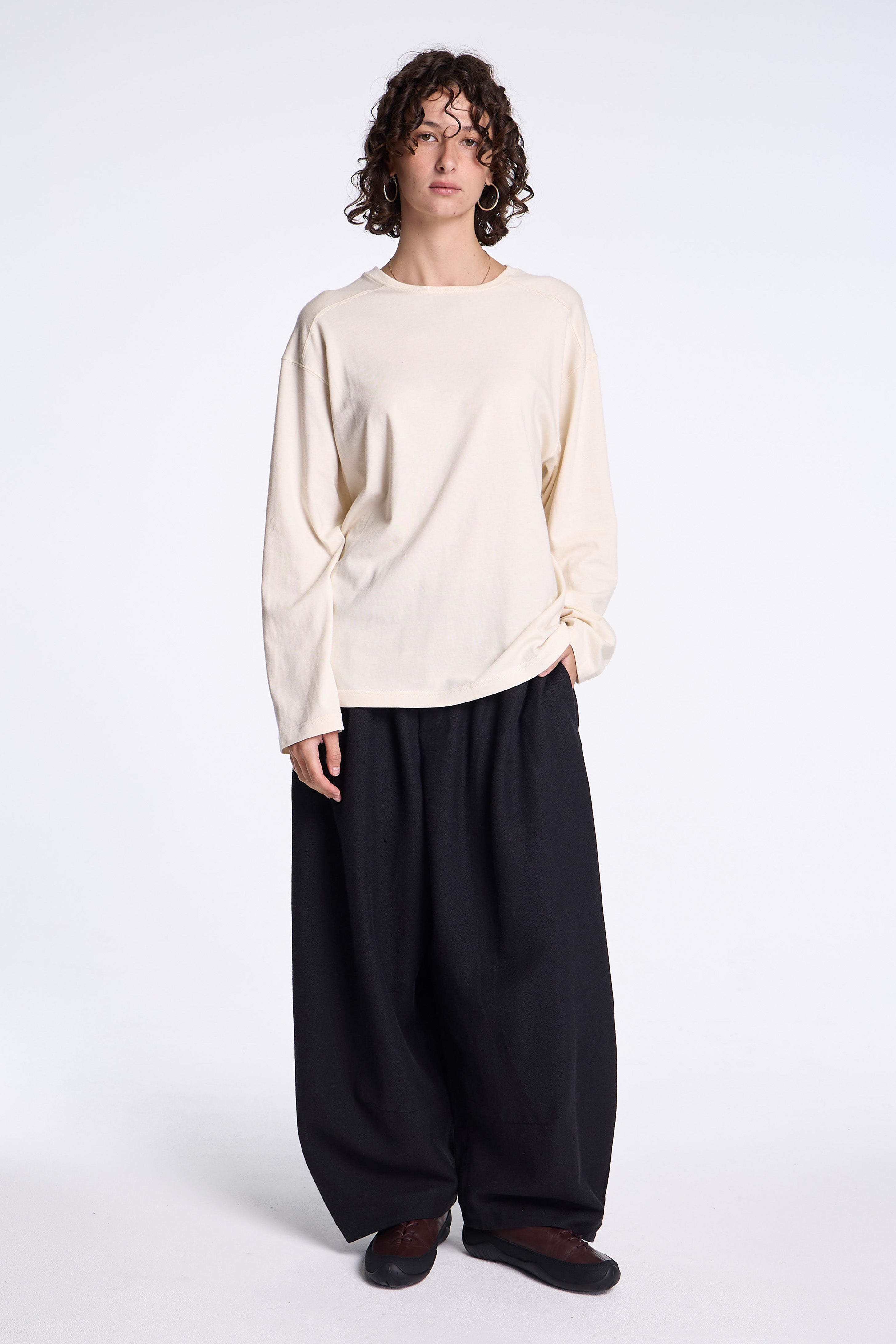 Long Sleeve Arc Tee Natural