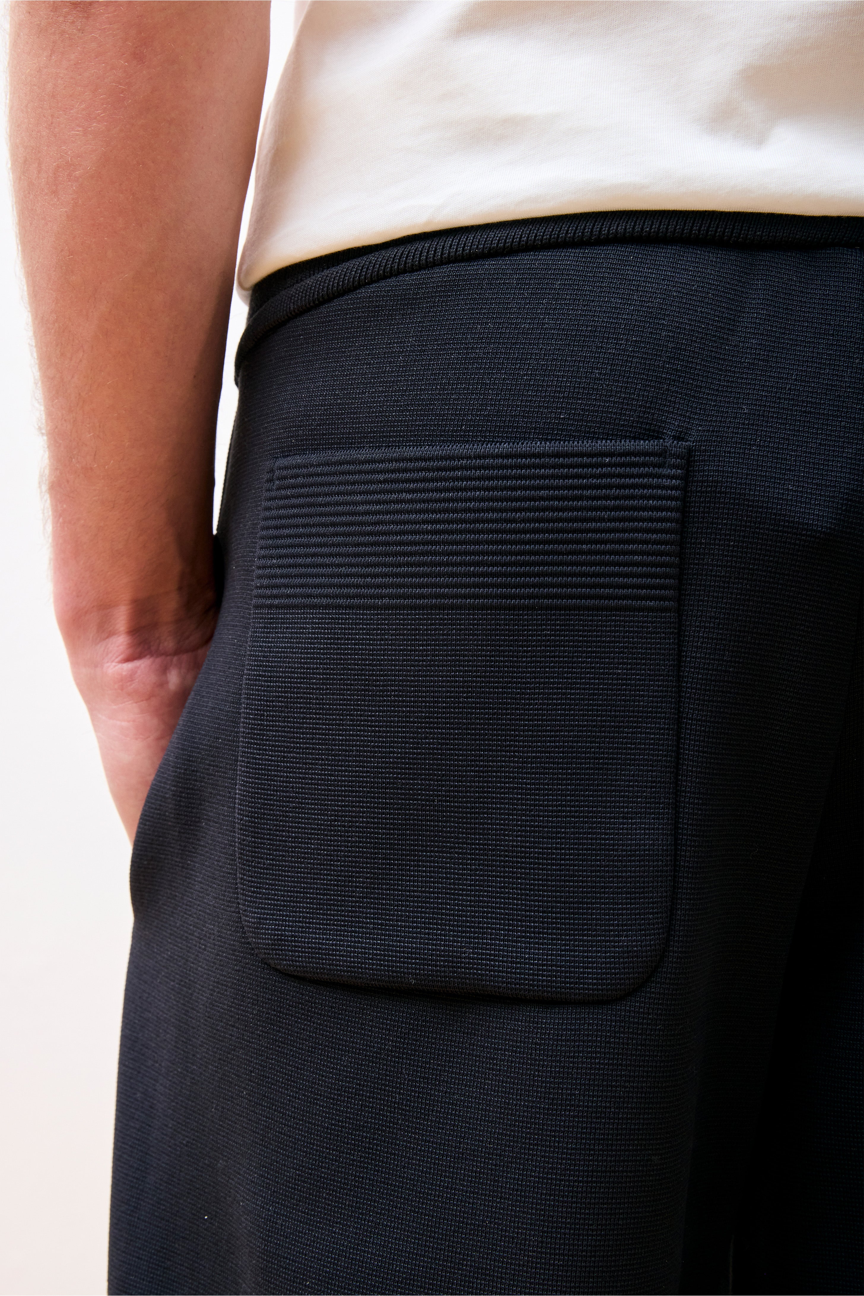 Milan Curved Pants Black