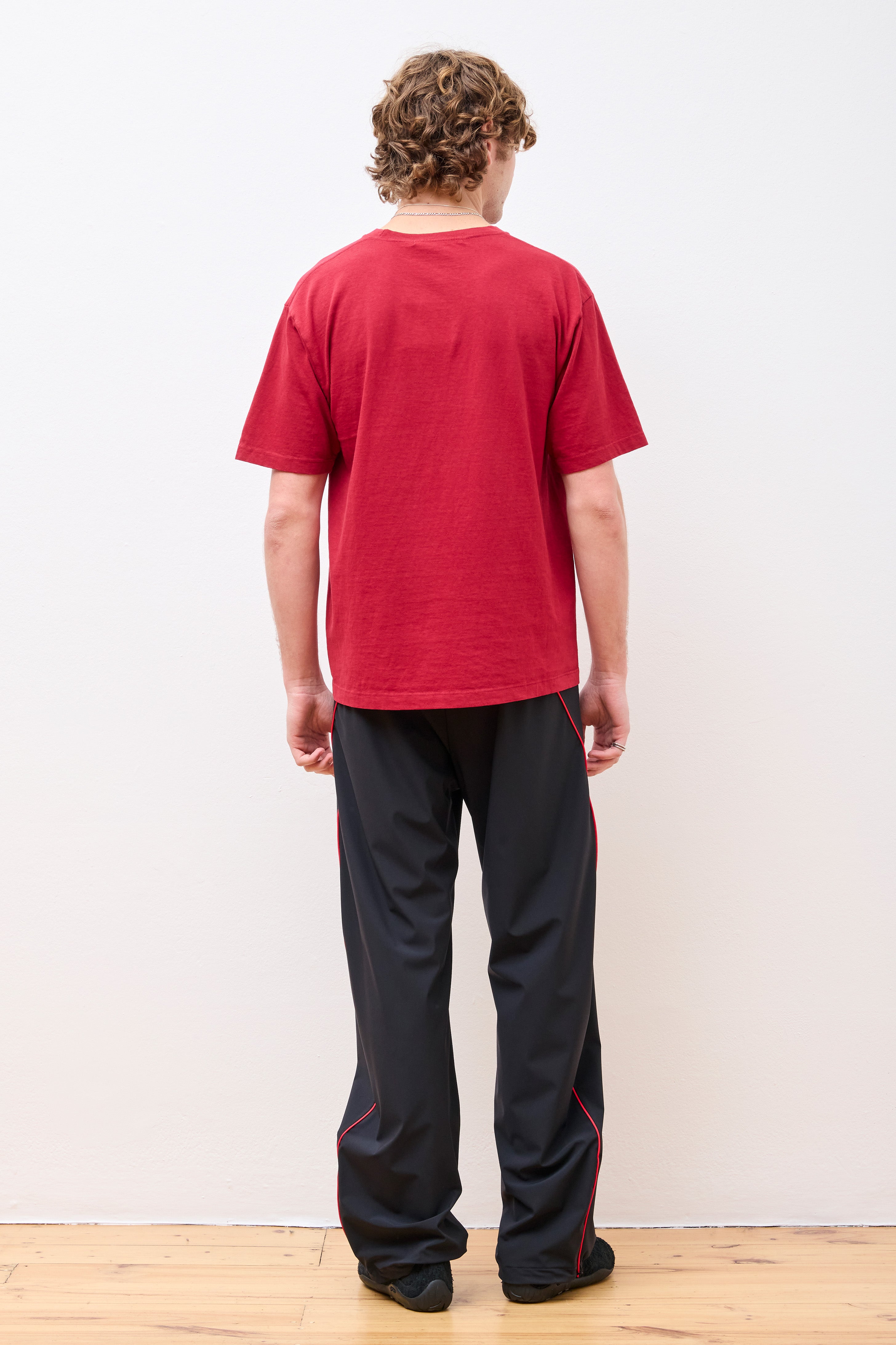 Wide Leg Track Pants Black