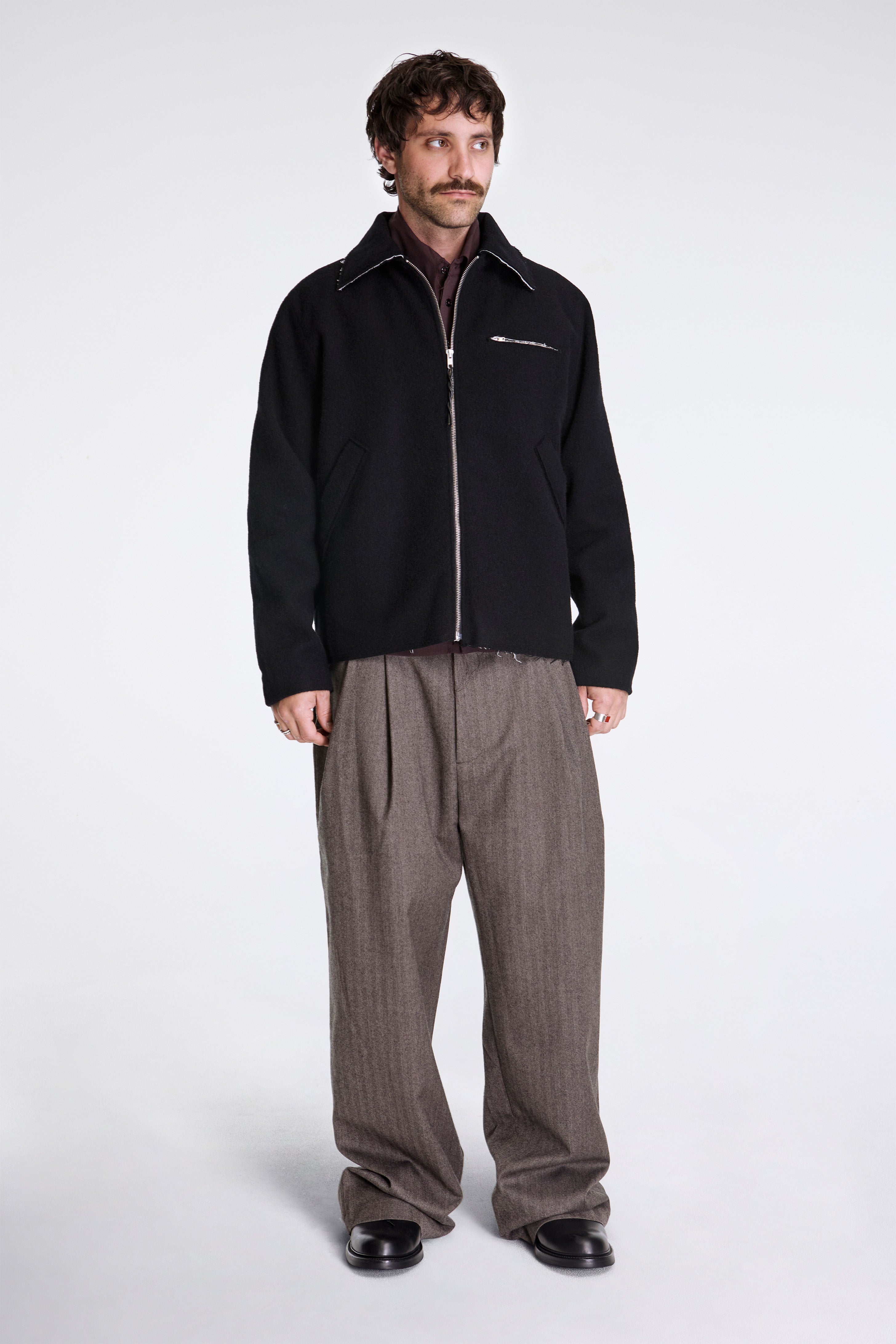 Fitted Simple Jacket Black