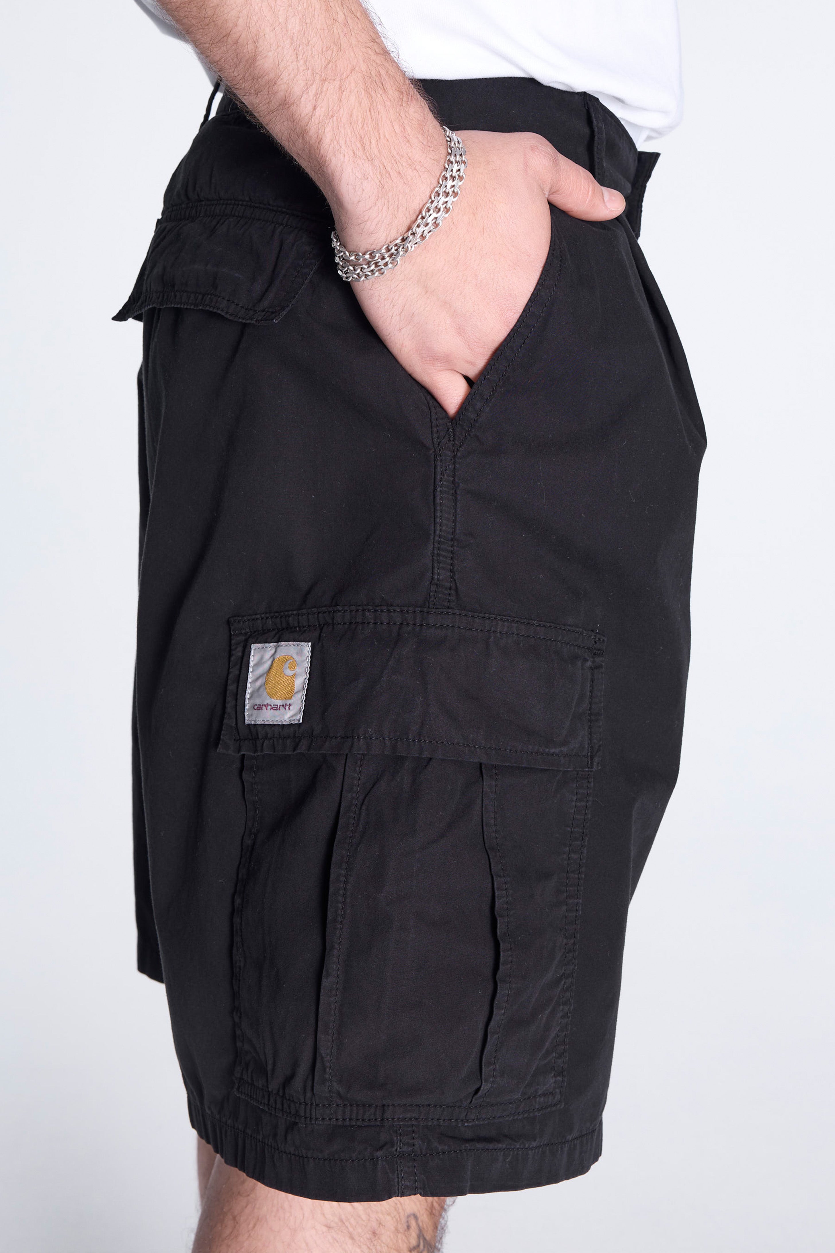 Cole Cargo Short Black Garment Dyed