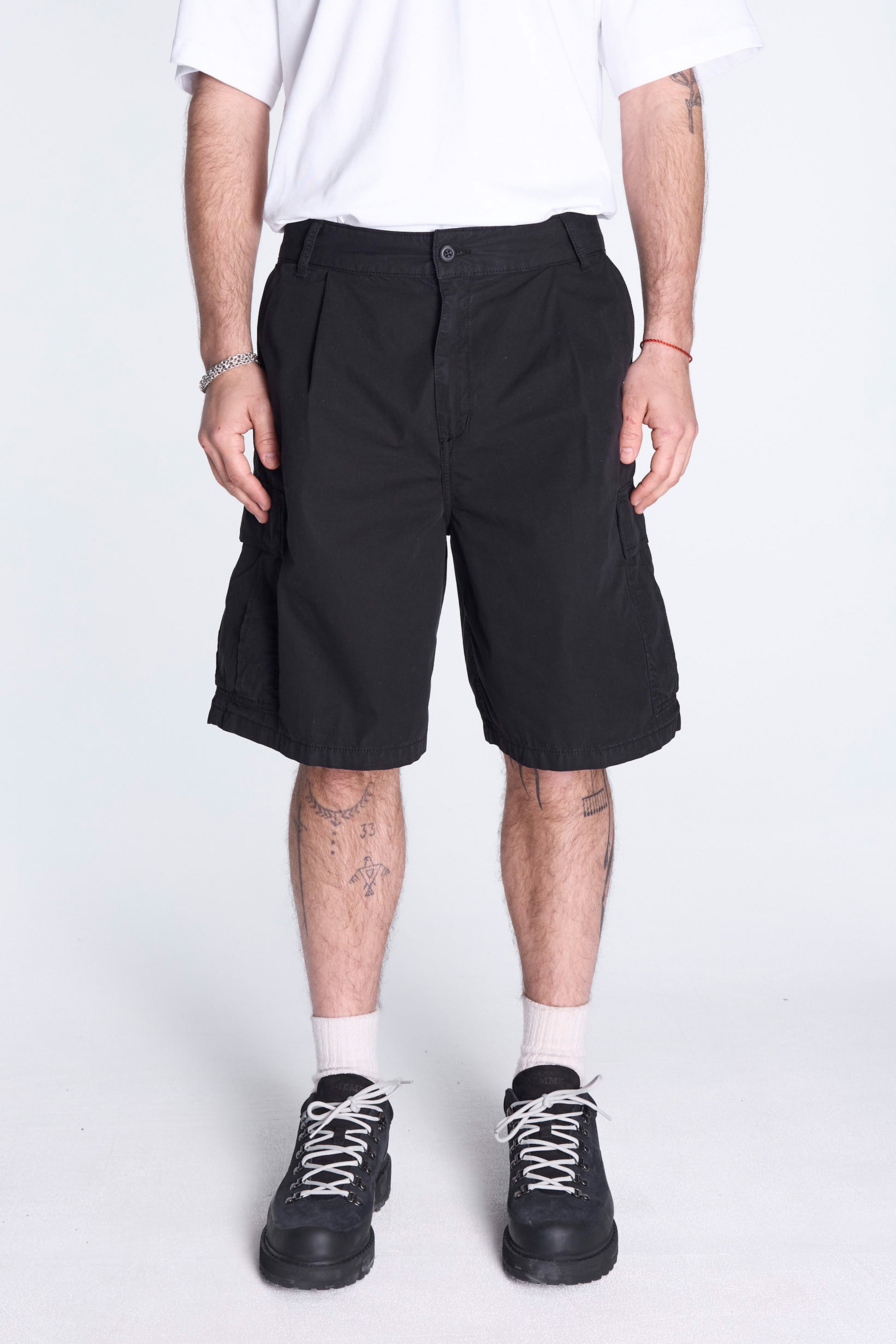 Cole Cargo Short Black Garment Dyed