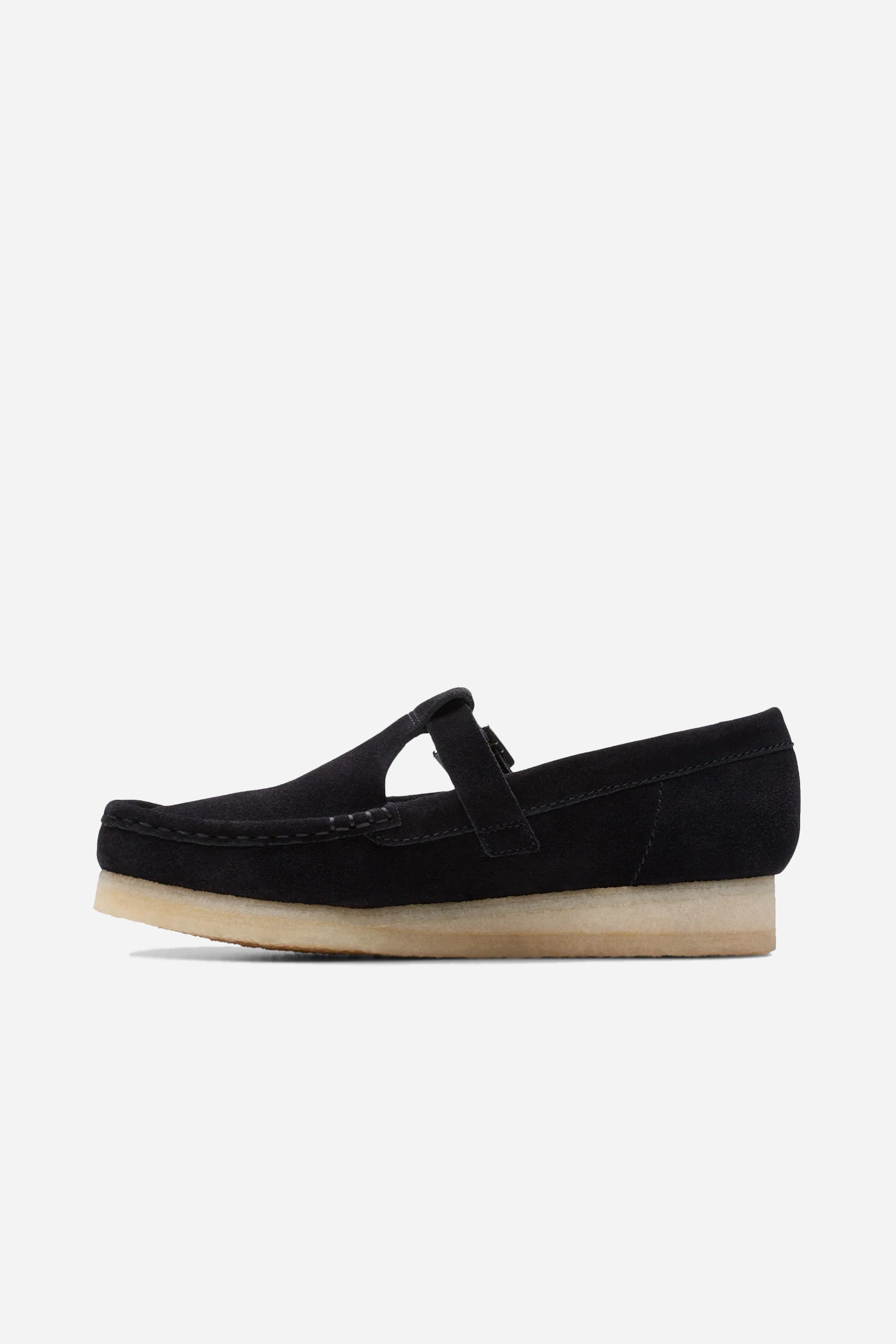 Wallabee T Bar Black Suede