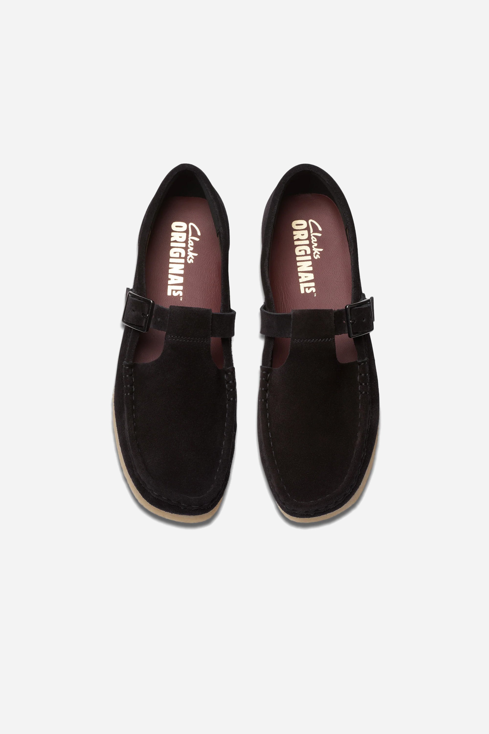 Wallabee T Bar Black Suede