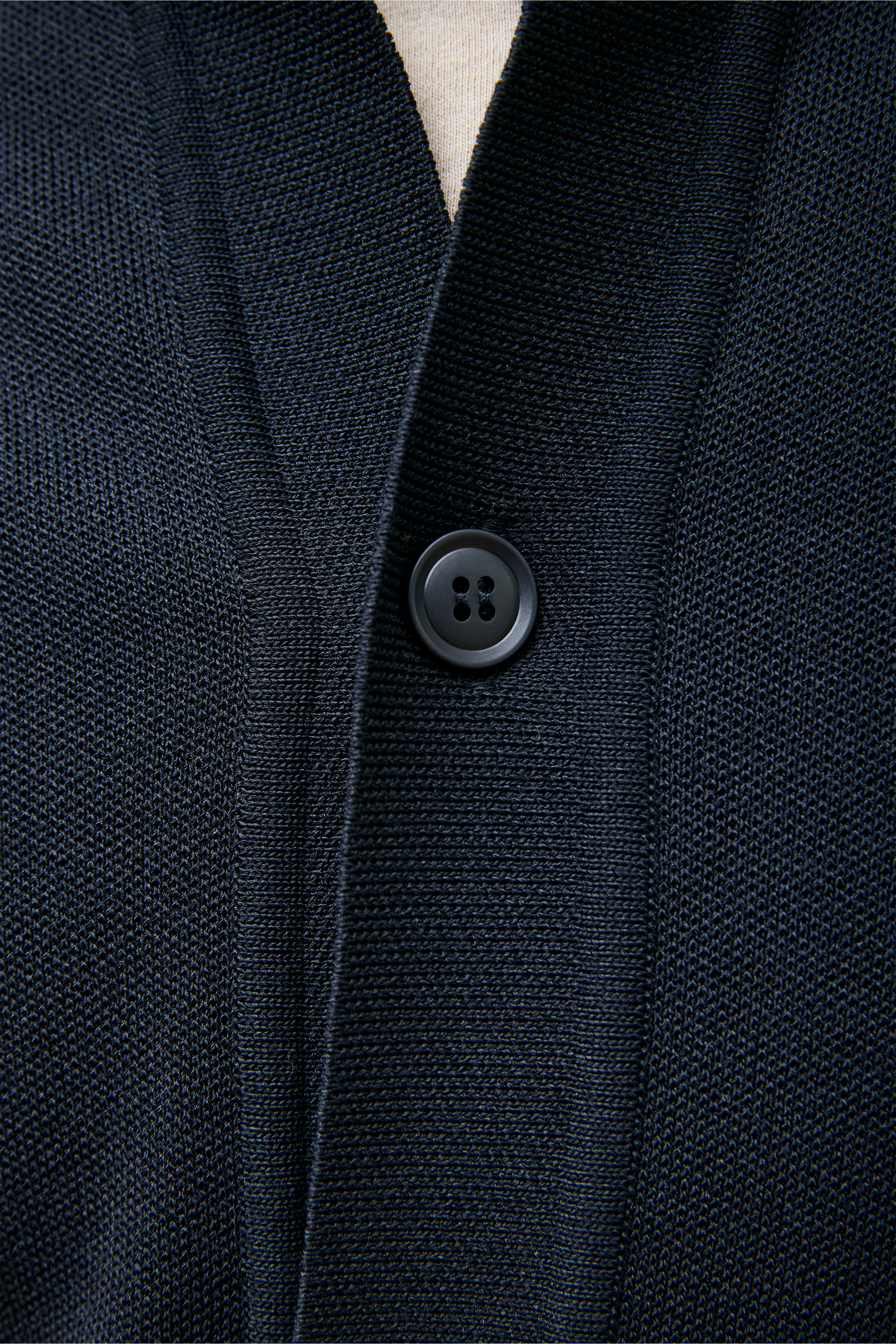 Co/Pe Knit Cardigan Black