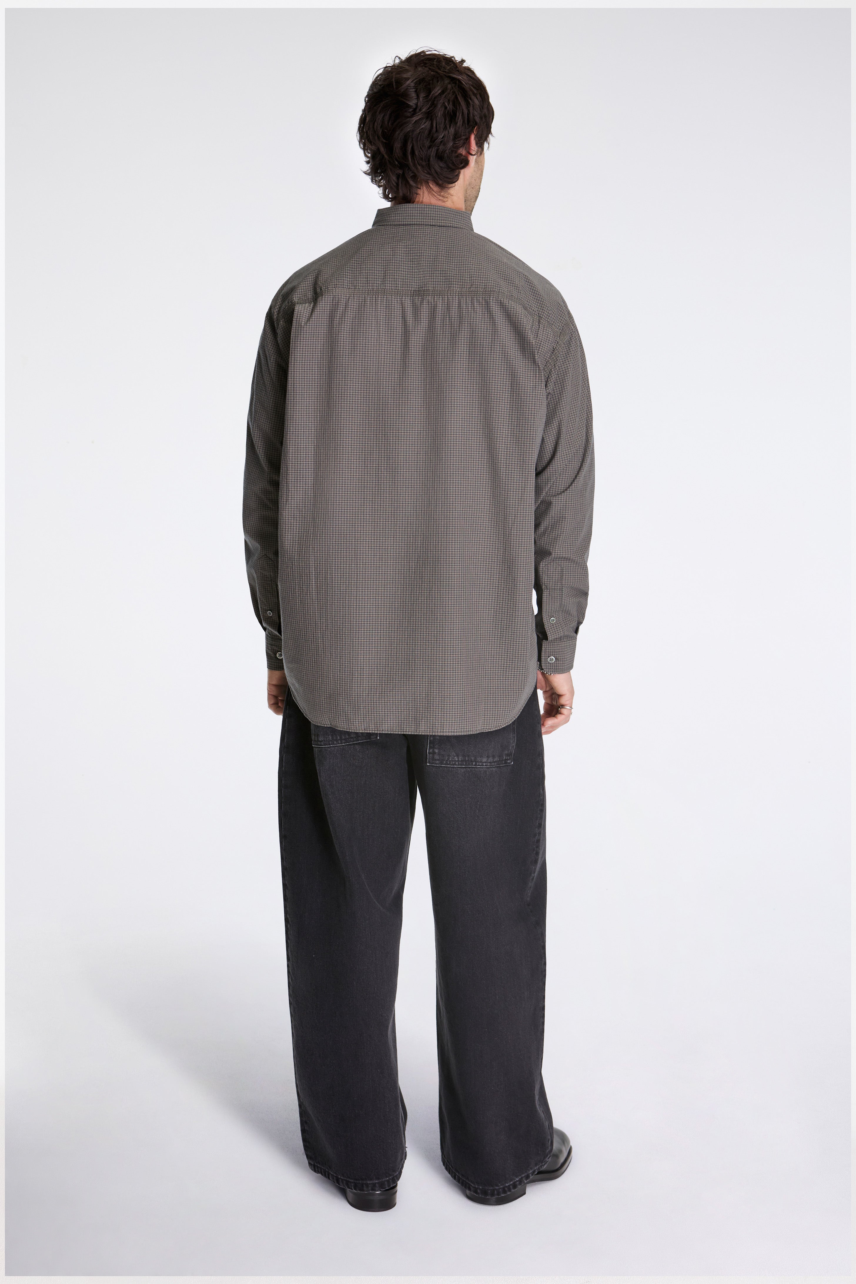 Cotton Check Shirt Brown