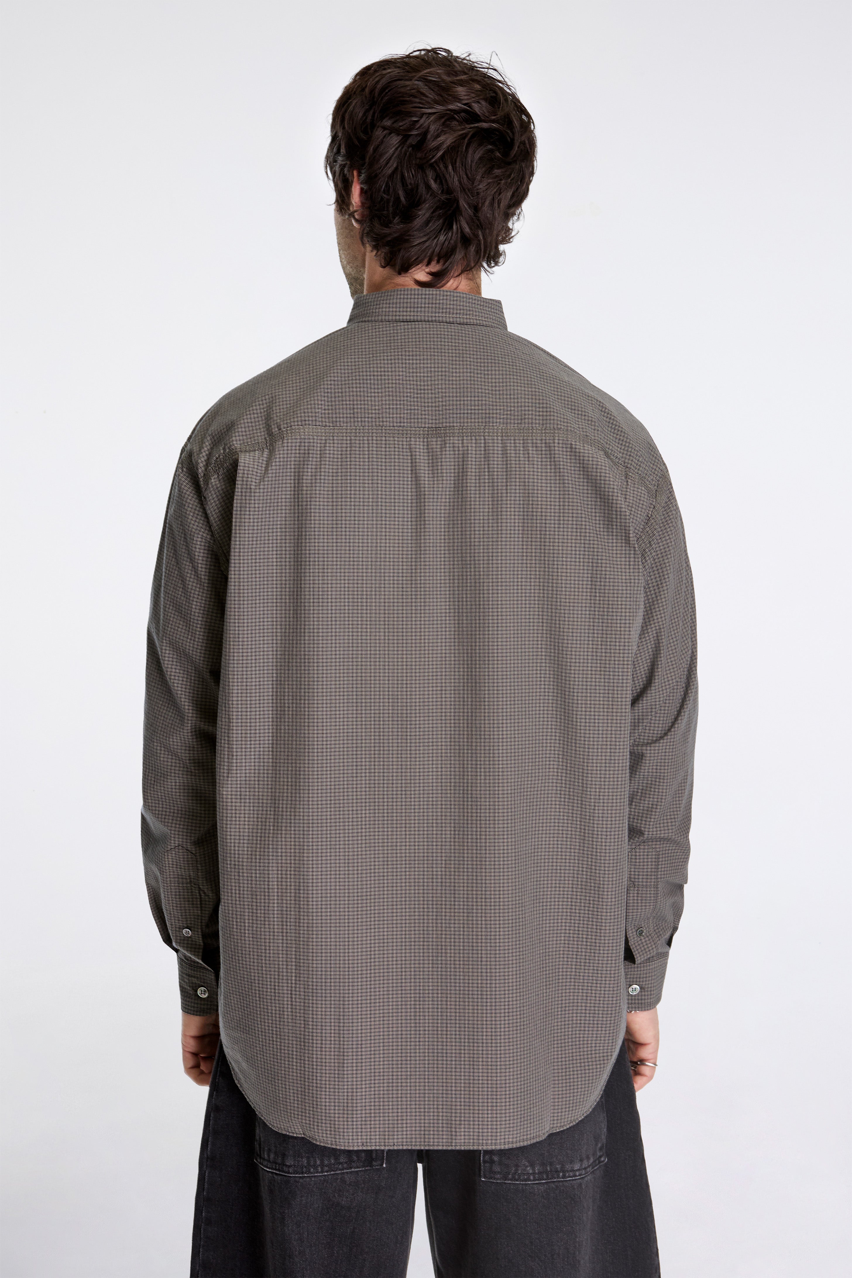 Cotton Check Shirt Brown