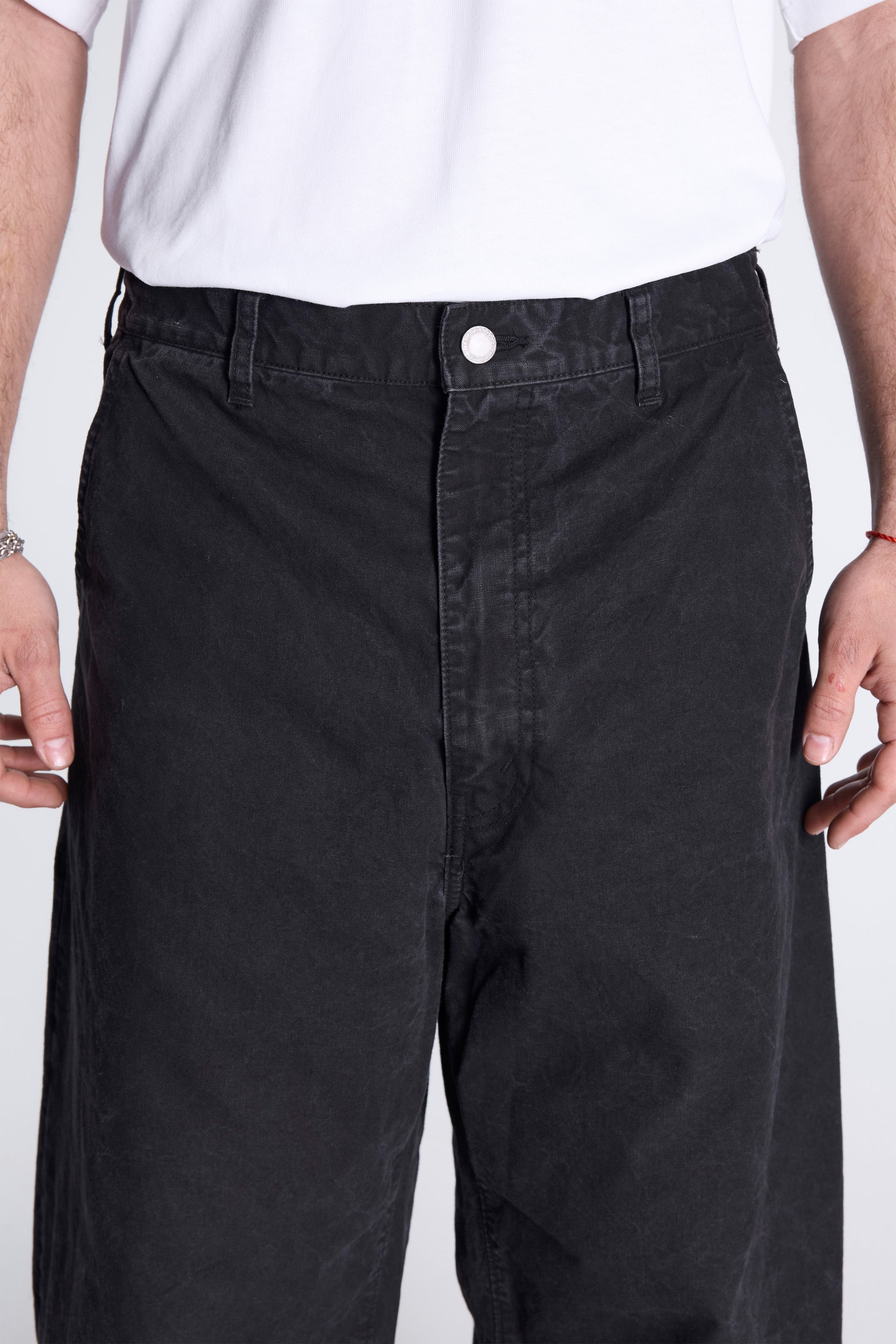 Garmet Dyed Cotton Oxford Pant Black