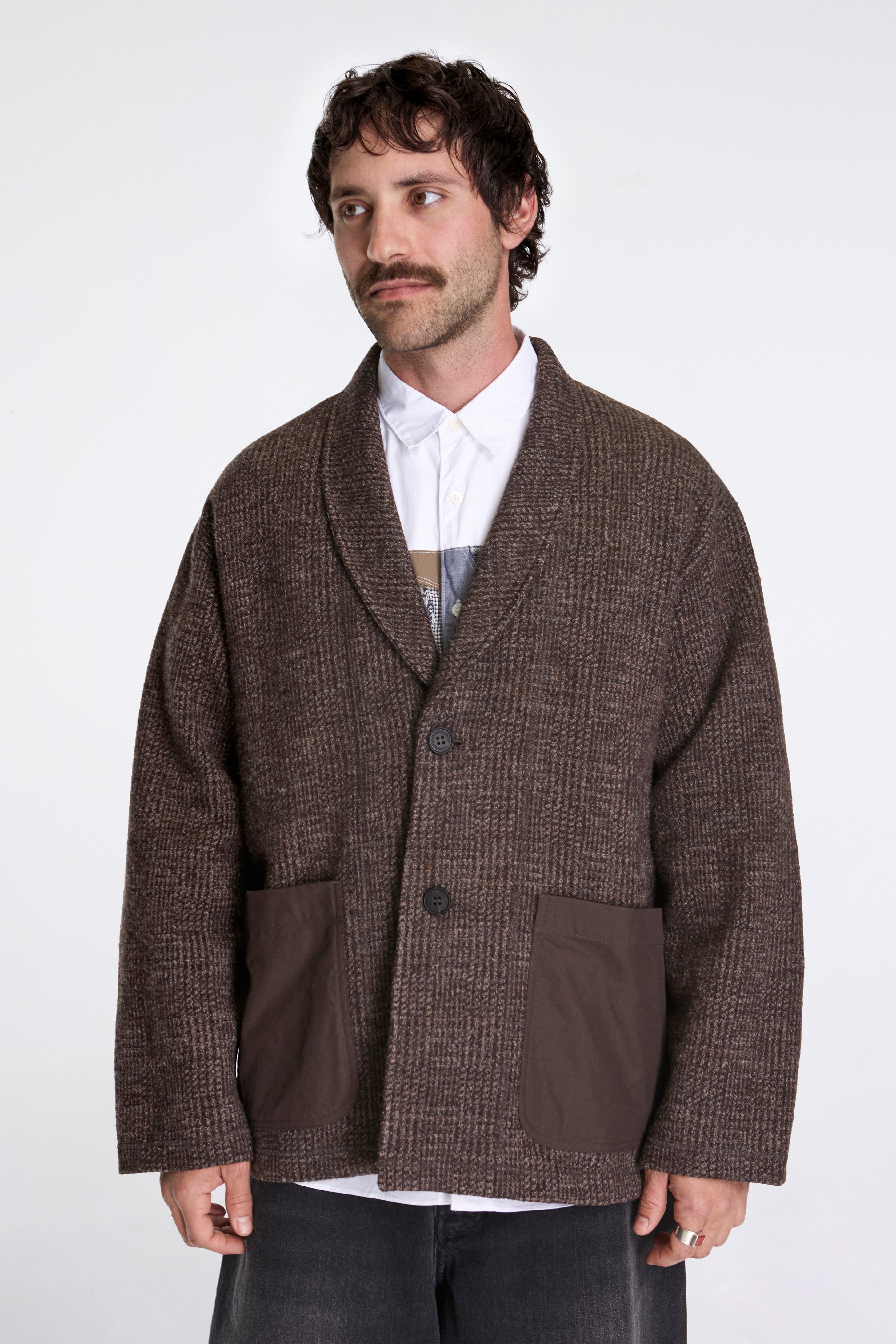 Shetland Mottled Glen Check Coat