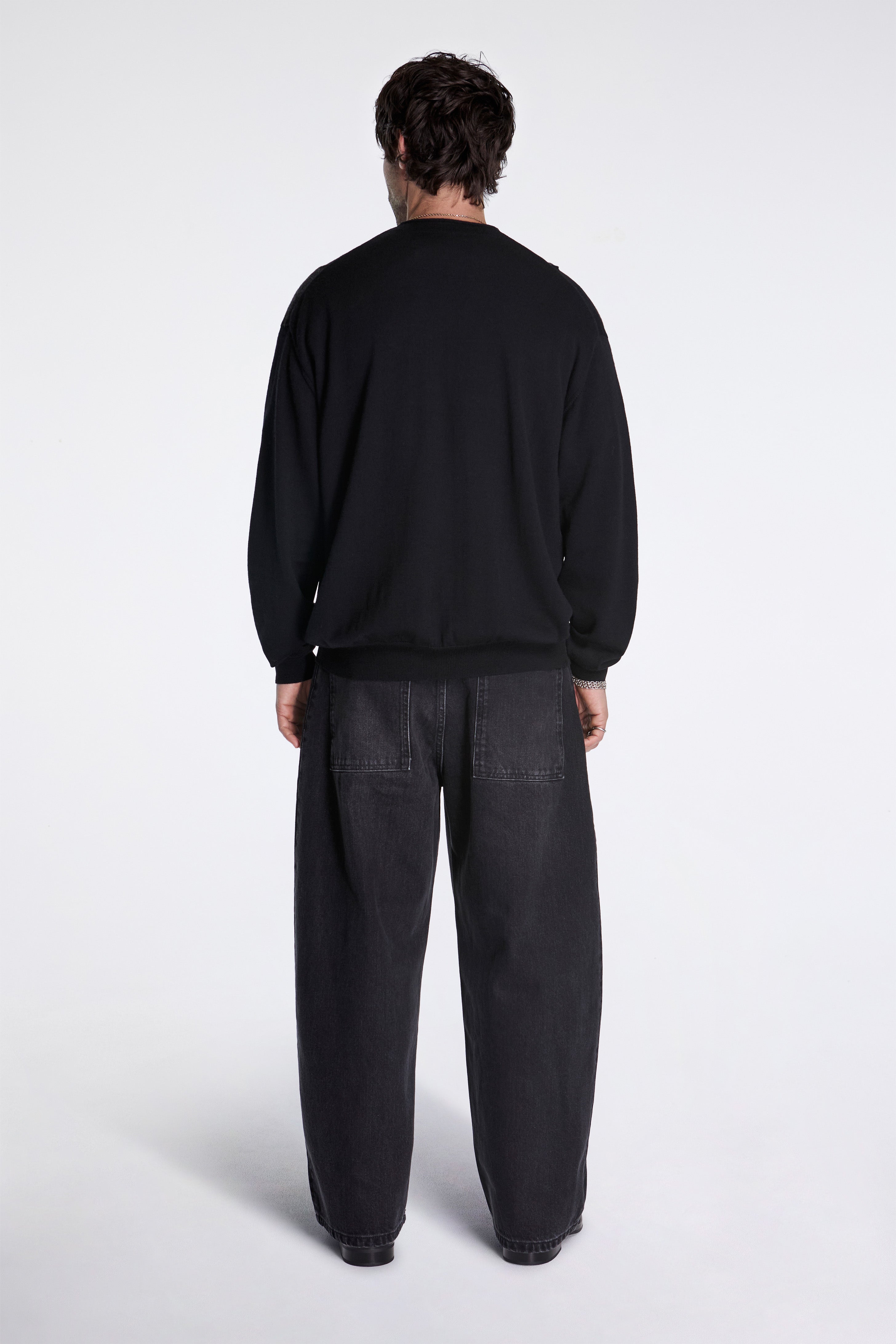 Patchwork Cardigan Black