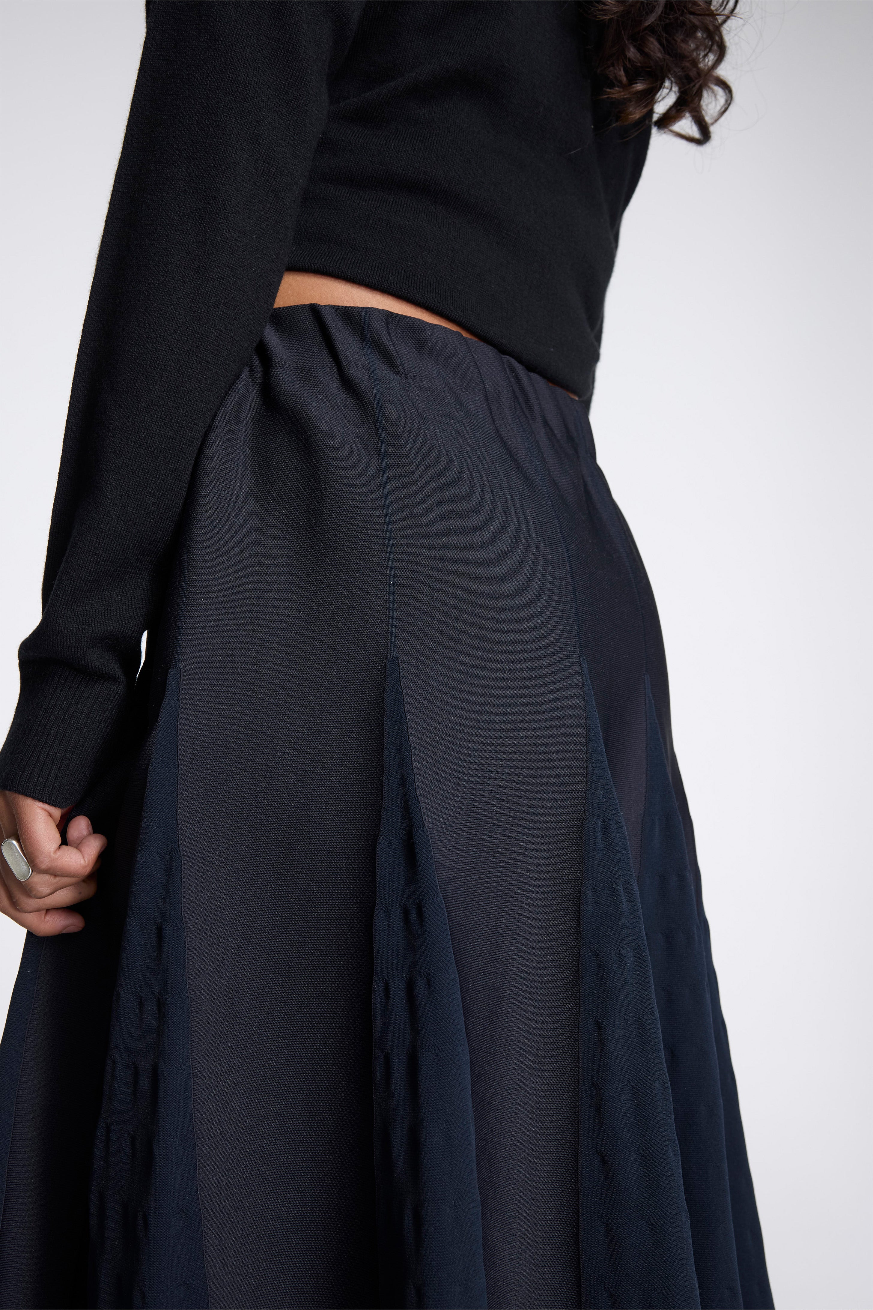 Conic Skirt Black Multi