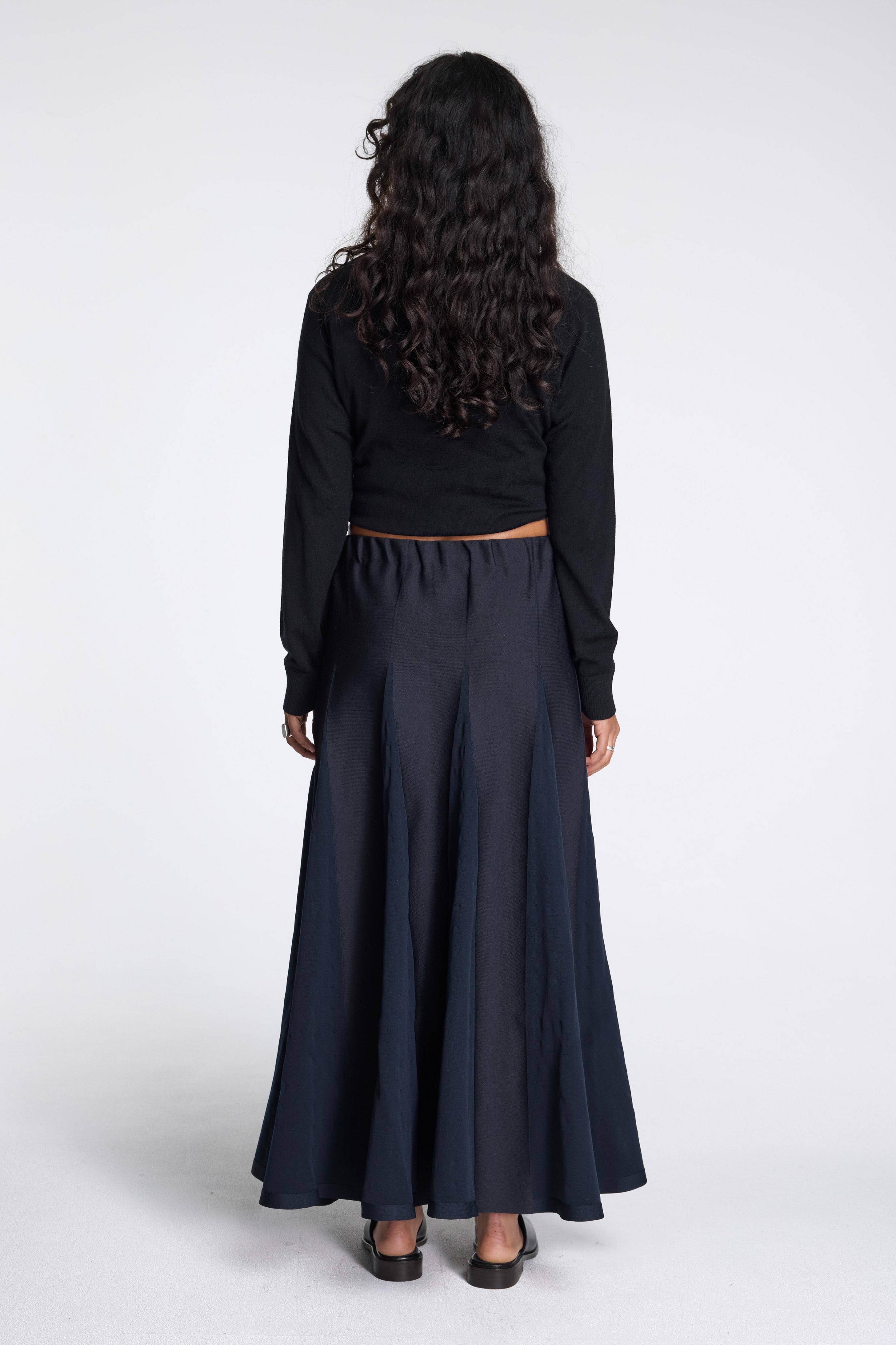 Conic Skirt Black Multi