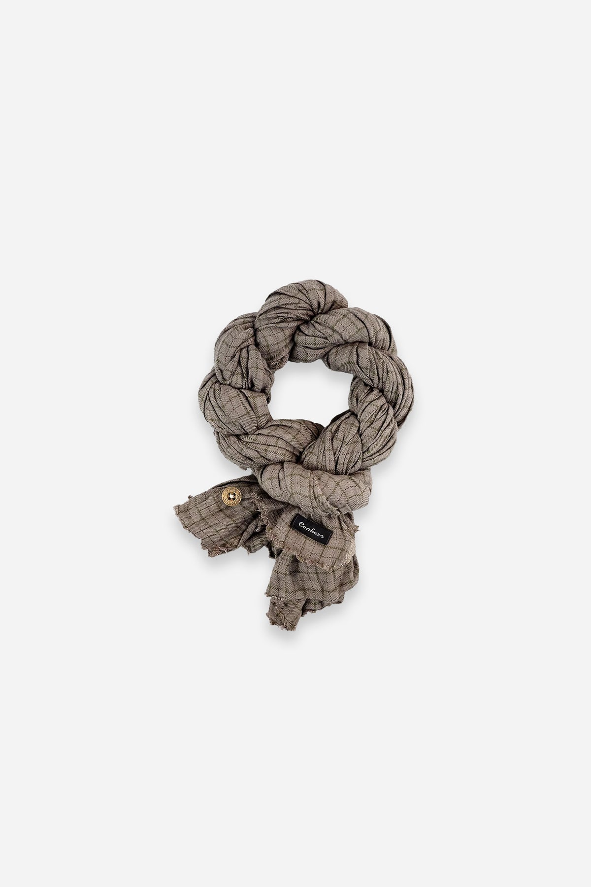 Knot Scarf Brown Overdye