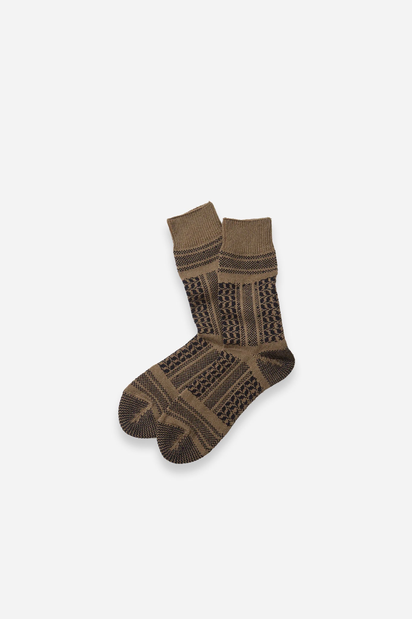 Desert Scarf Pattern Socks O.D./Black