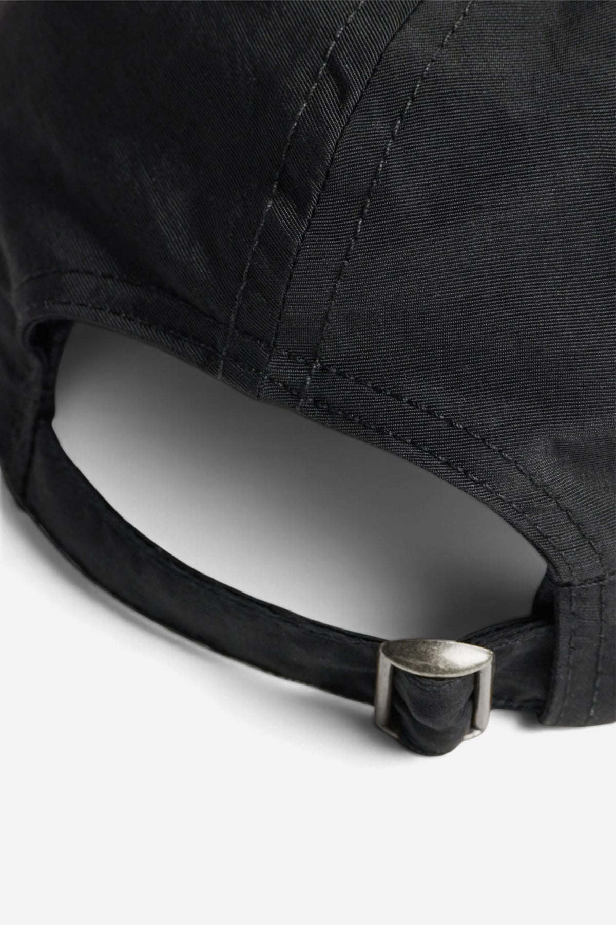 Paneled Nylon Hat Black