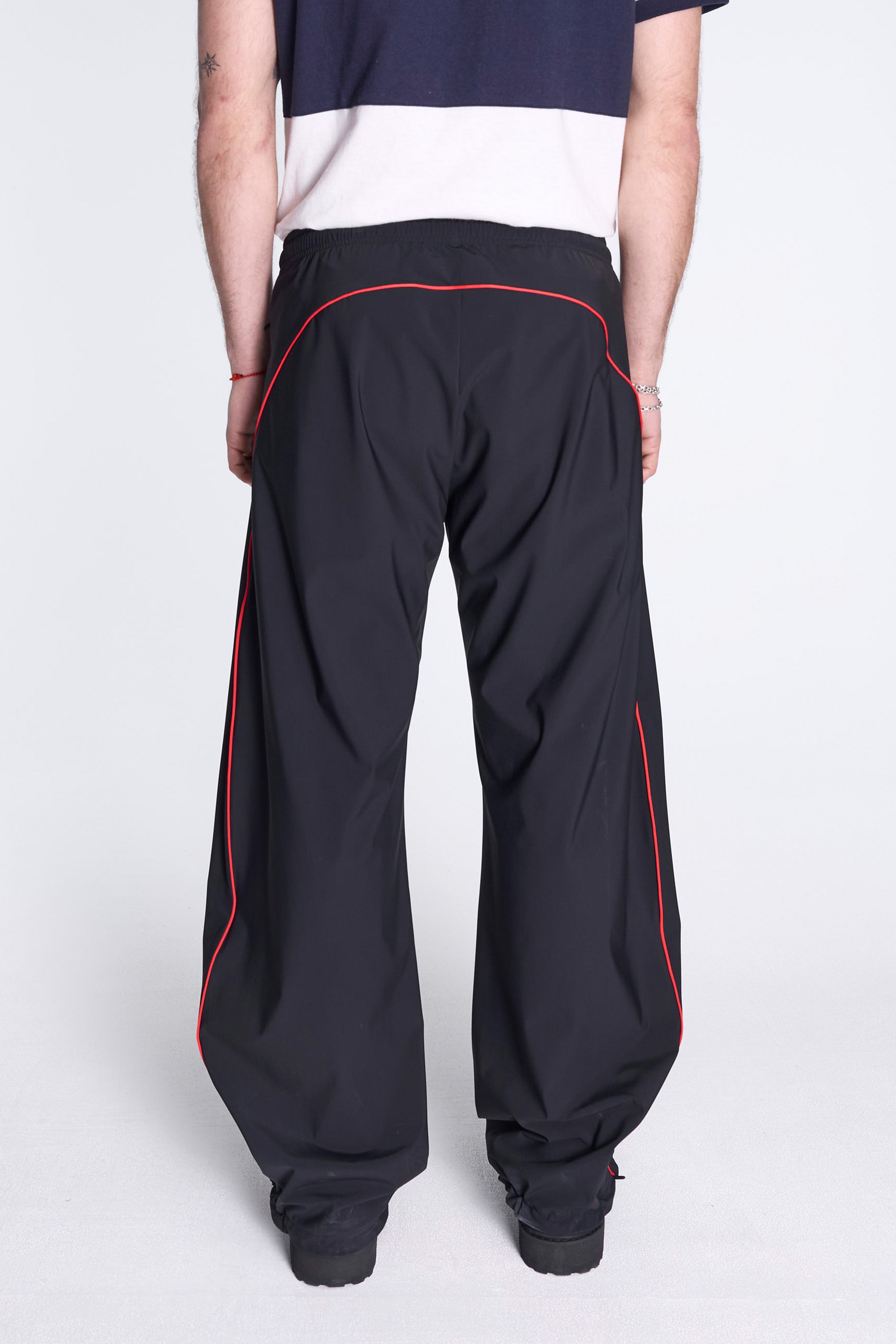 Wide Leg Track Pants Black
