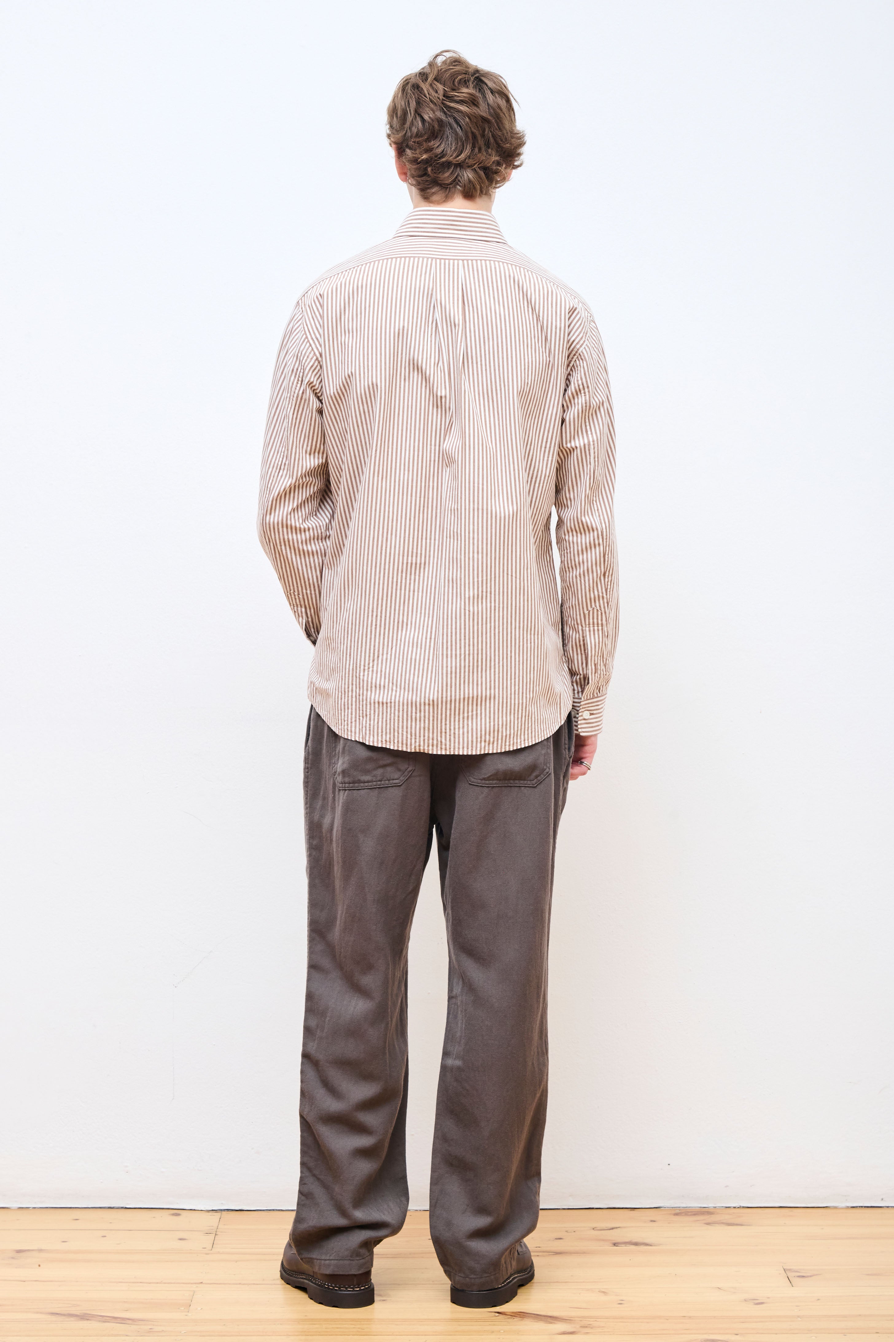 Dweller Typewriter Shirt London Stripe Brown