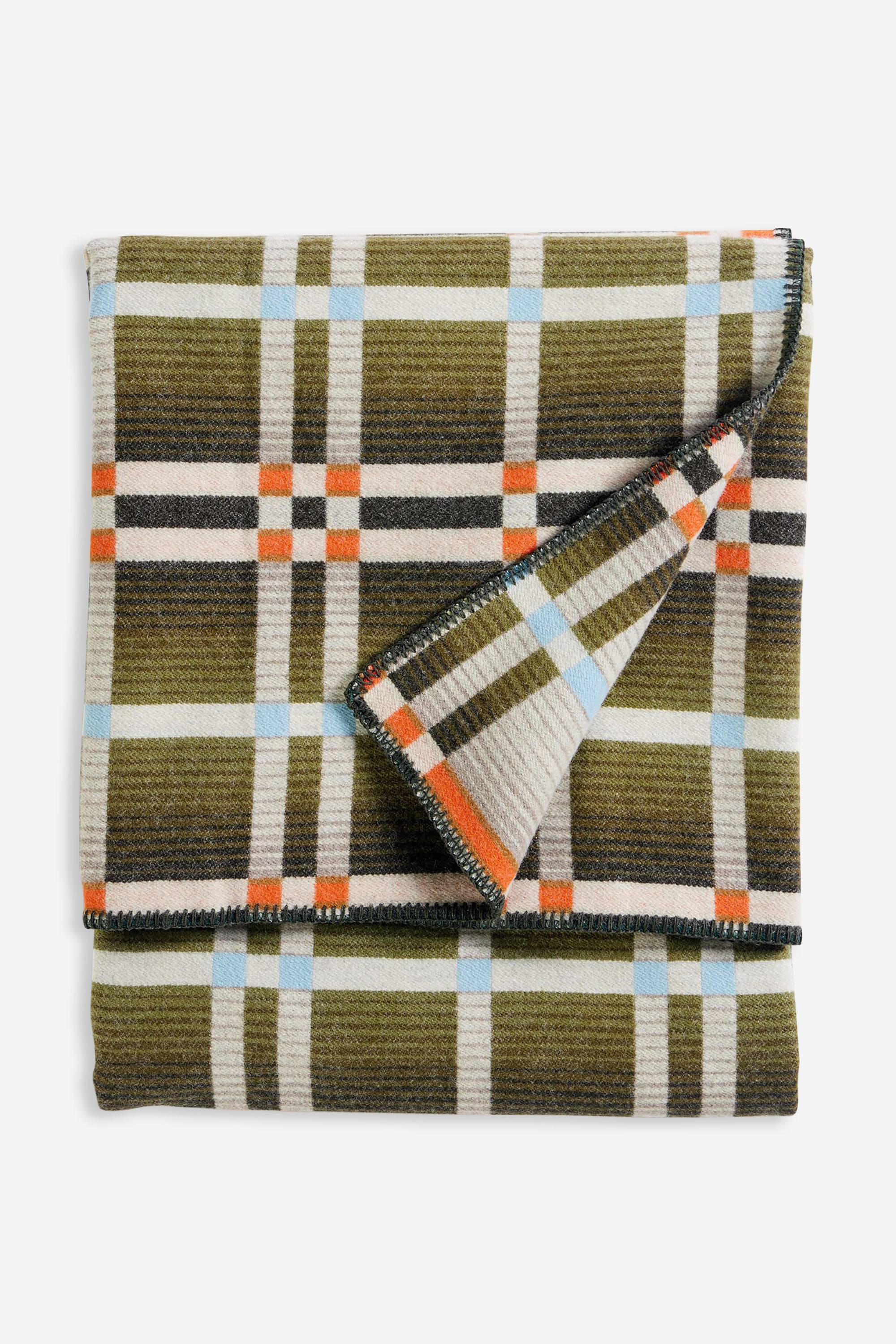 Four Square Throw Slide Mountain Olive