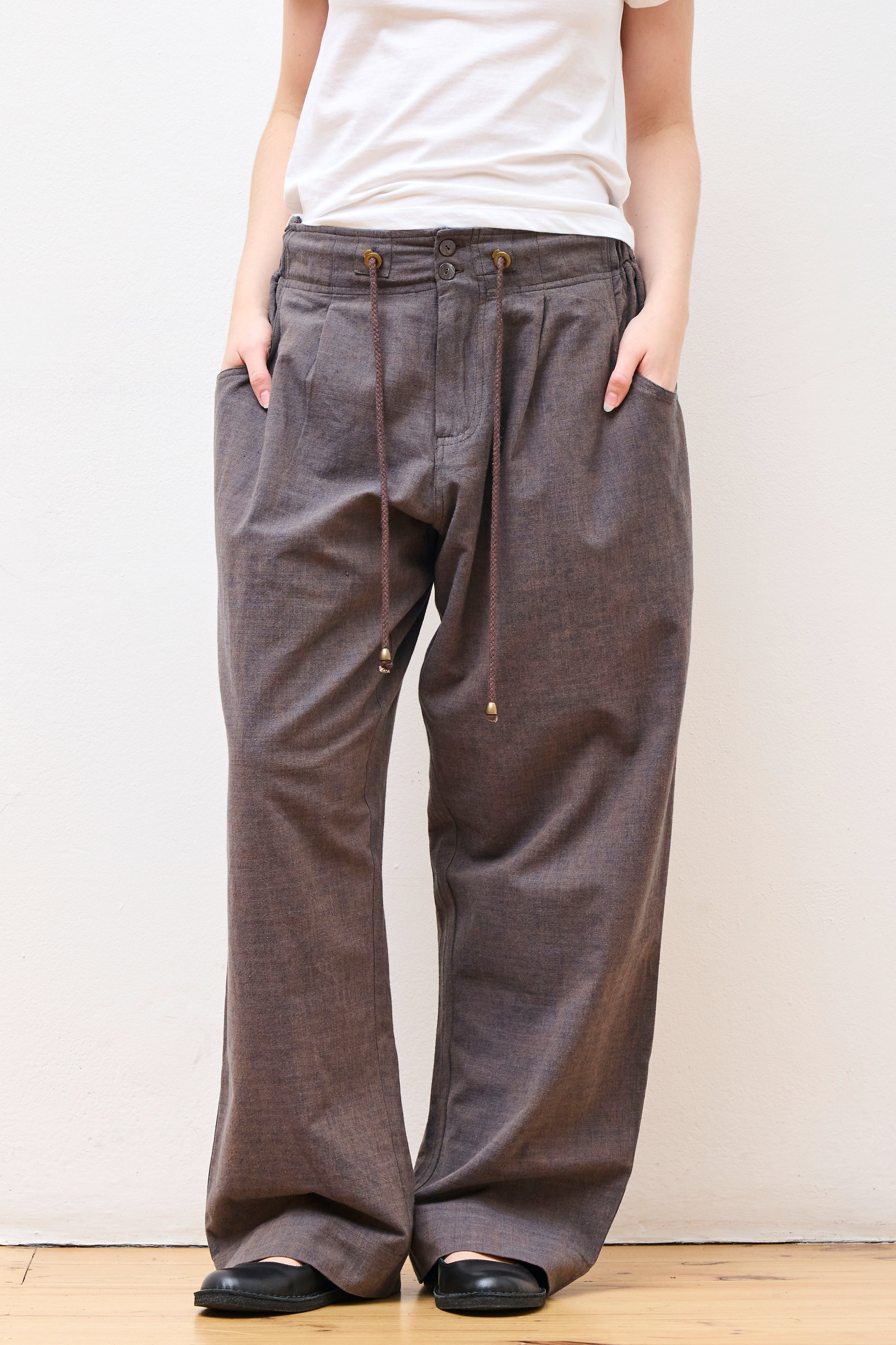 Farmer Pant Persimmon & Indigo Cotton