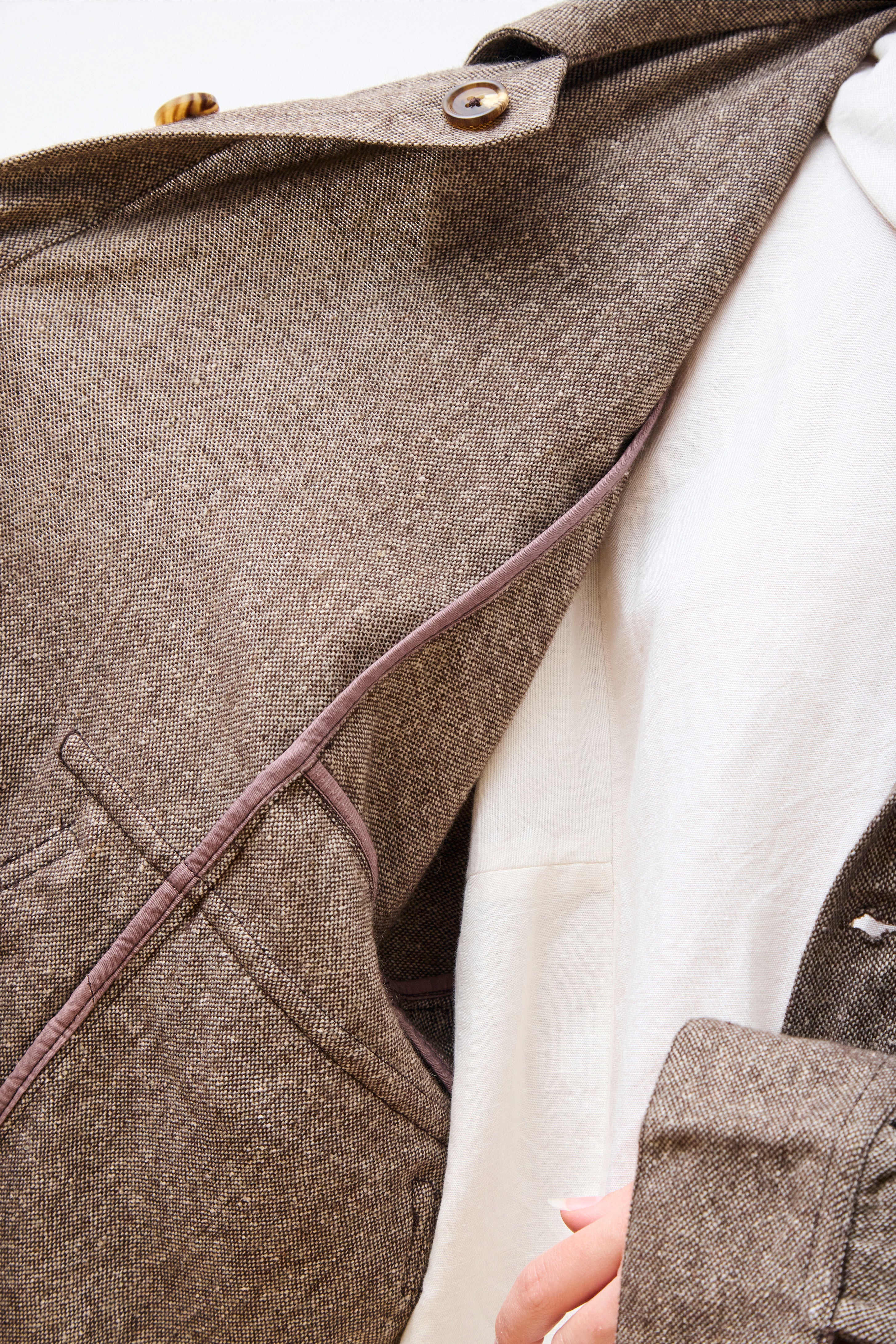 Farmer Jacket F Antique Herringbone Wool