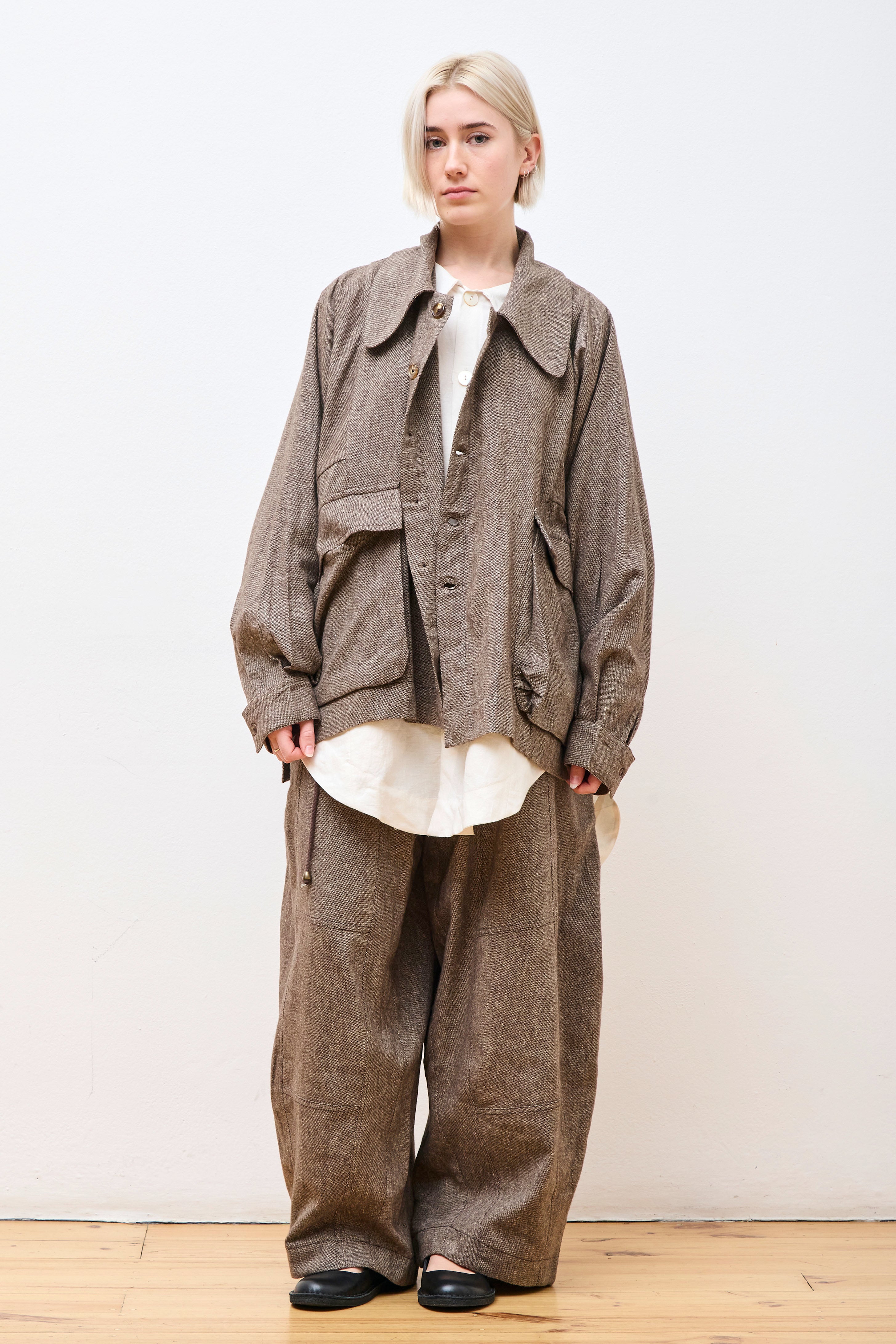 Farmer Jacket F Antique Herringbone Wool