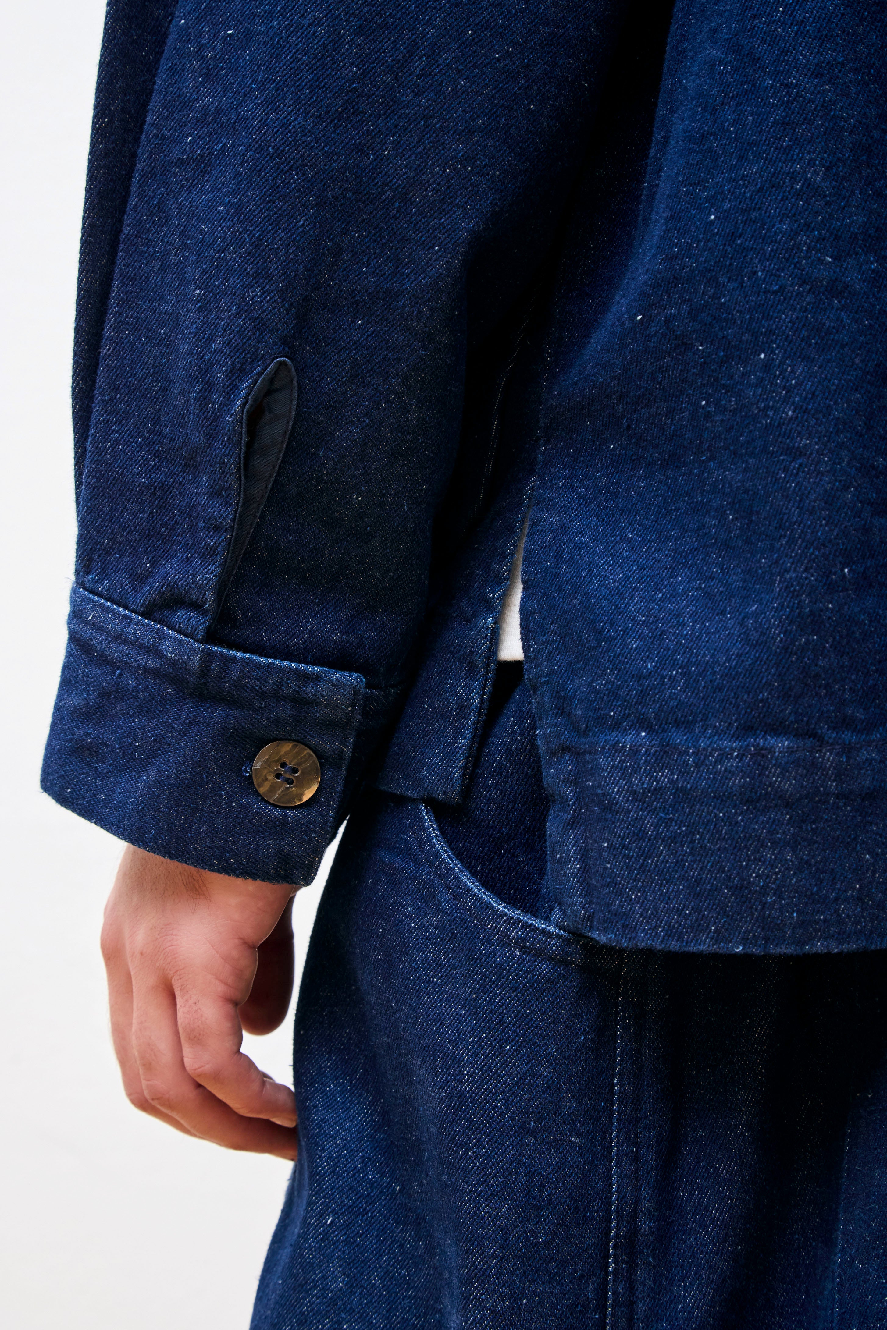 Farmer Jacket F Stone Washed Blue Denim