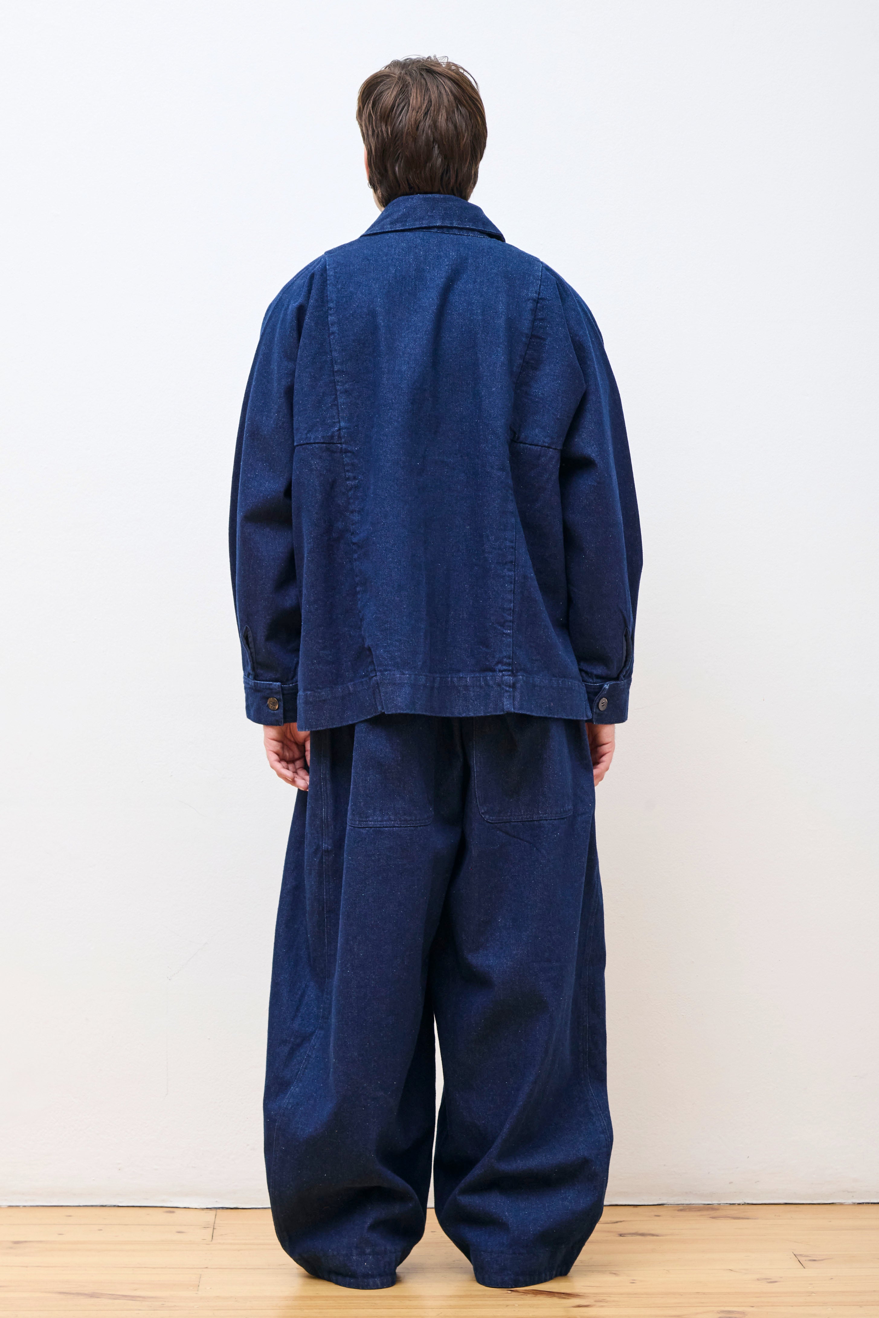 Farmer Jacket F Stone Washed Blue Denim