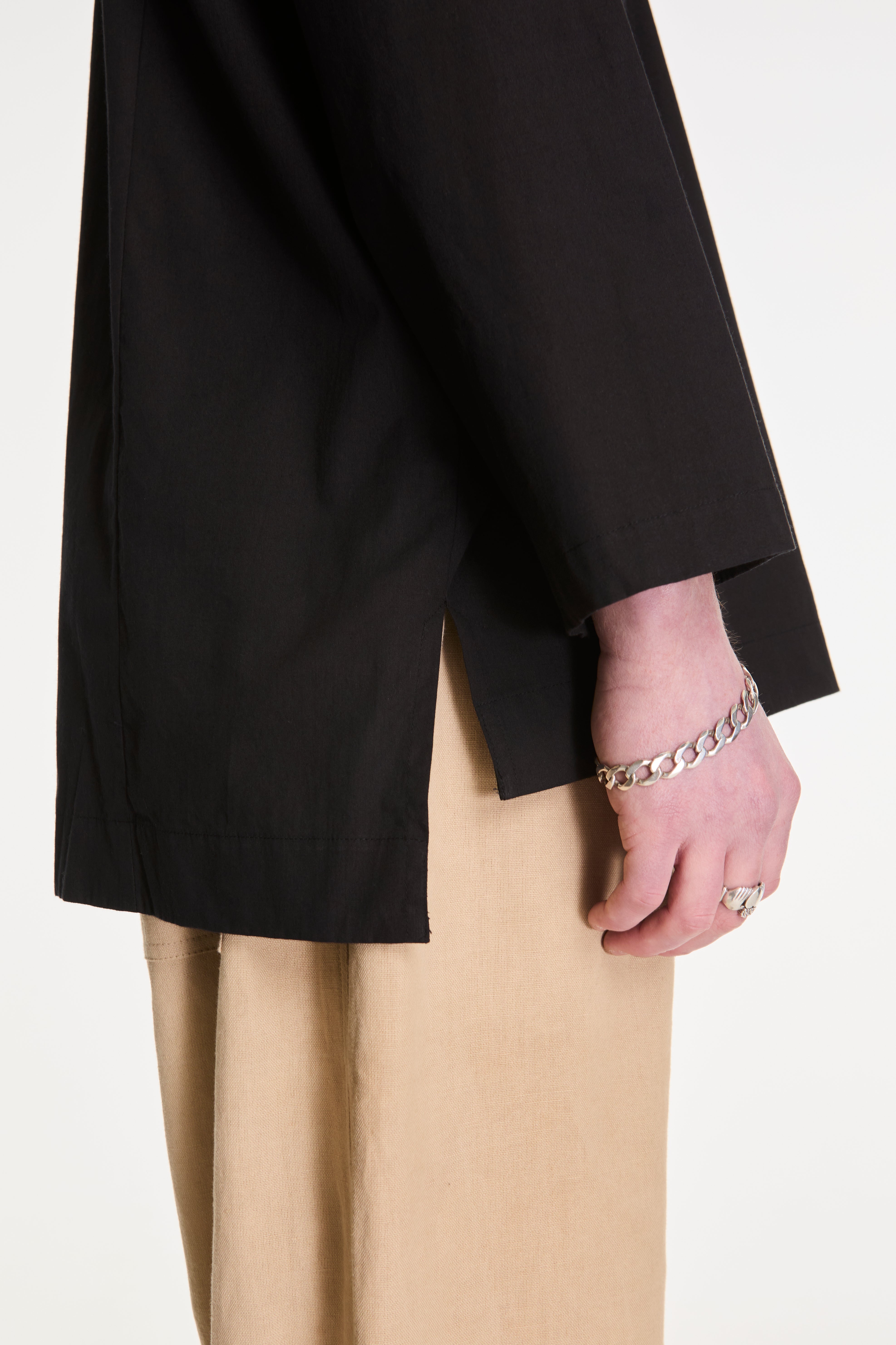 Fisherman Shirt Naturally Dyed Black